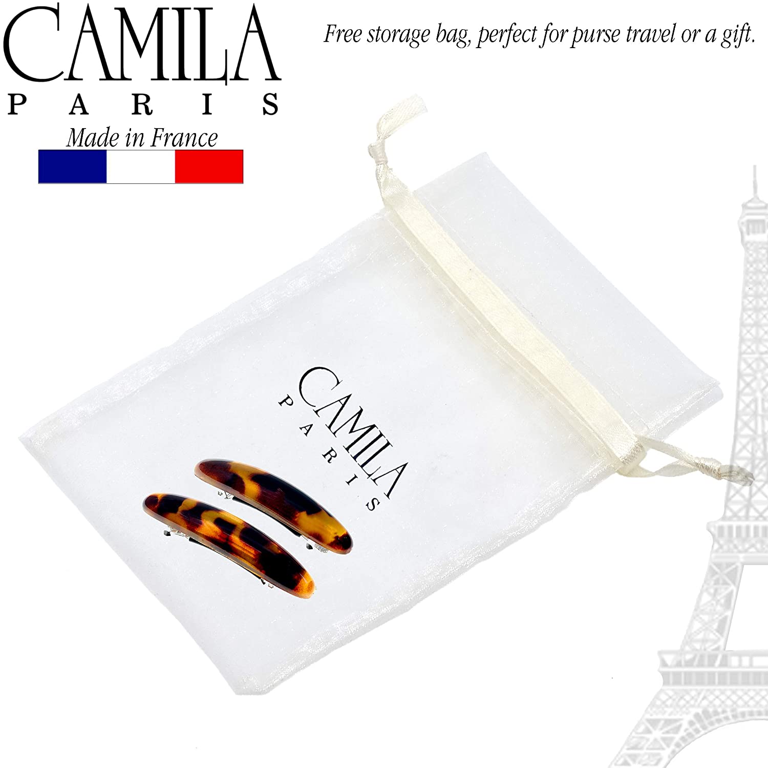 Camila Paris French barrette cellulose acetate