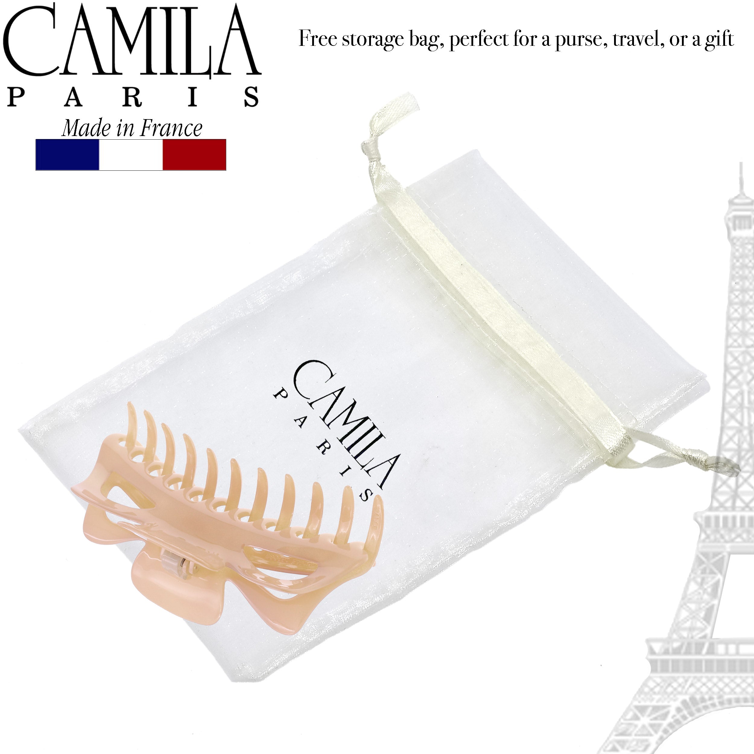 Camila Paris Elizabeth French hair clip cellulose acetate