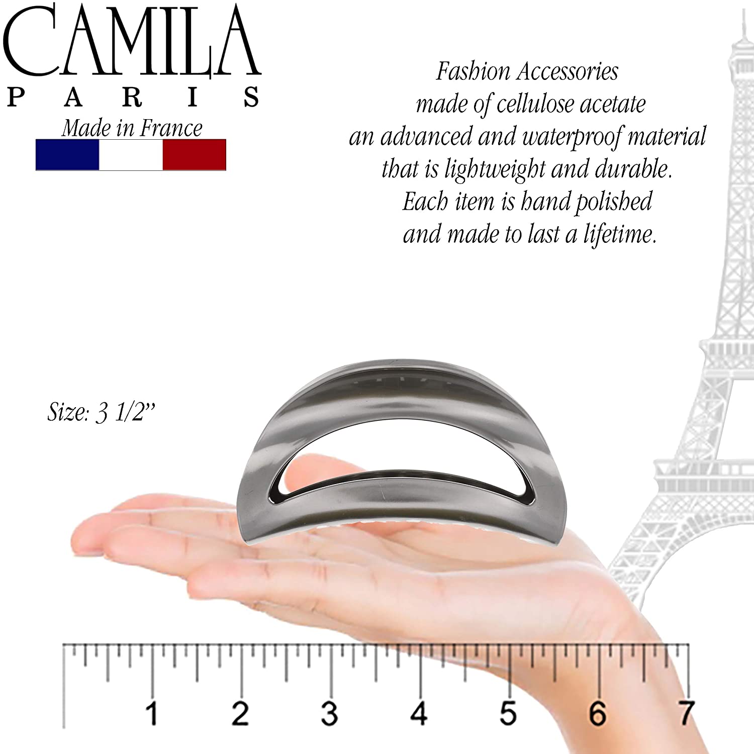 Camila Paris French hair clip cellulose acetate