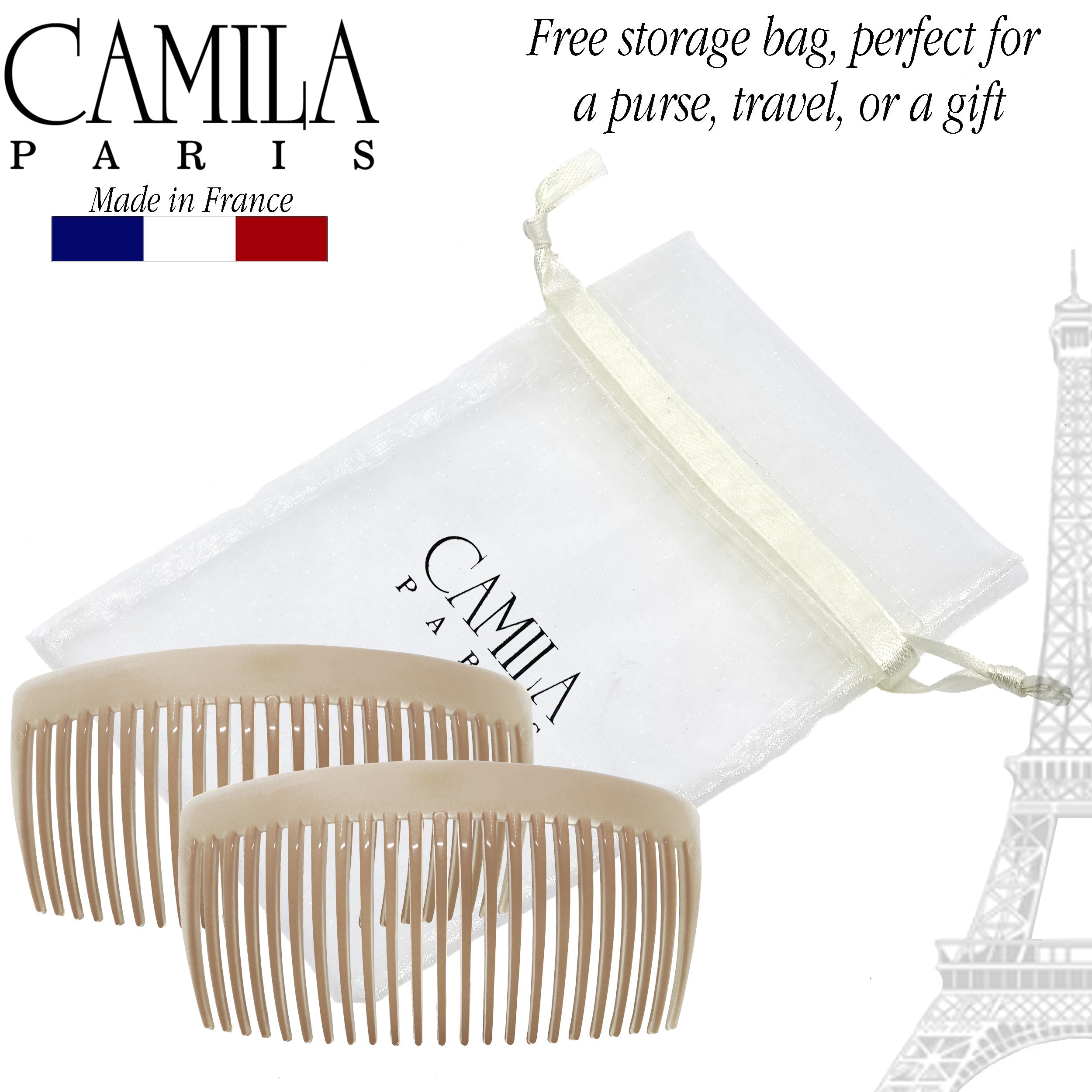 Camila Paris Detangling French side comb cellulose acetate