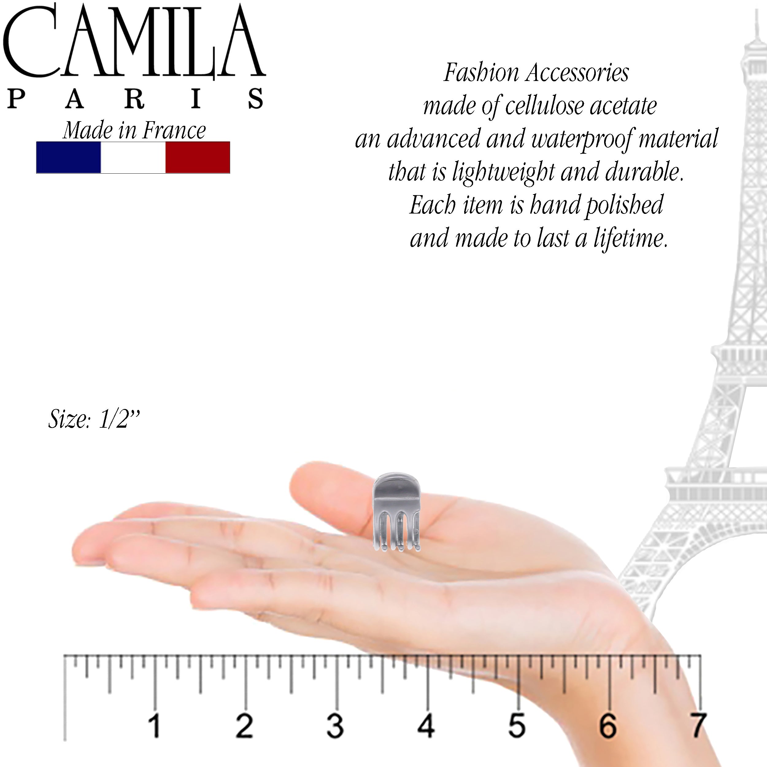 Camila Paris French hair clip cellulose acetate