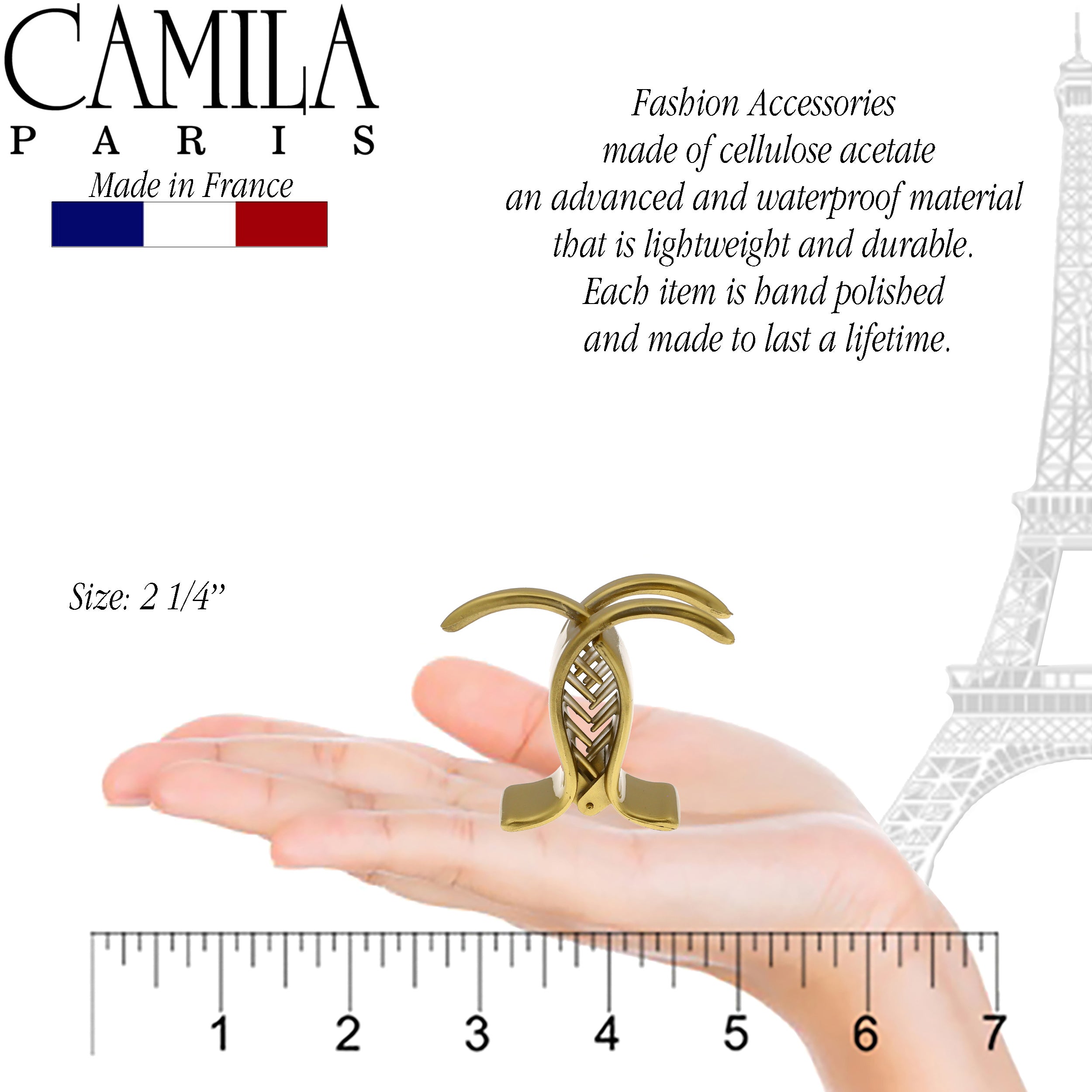 Camila Paris Lily French hair clip cellulose acetate