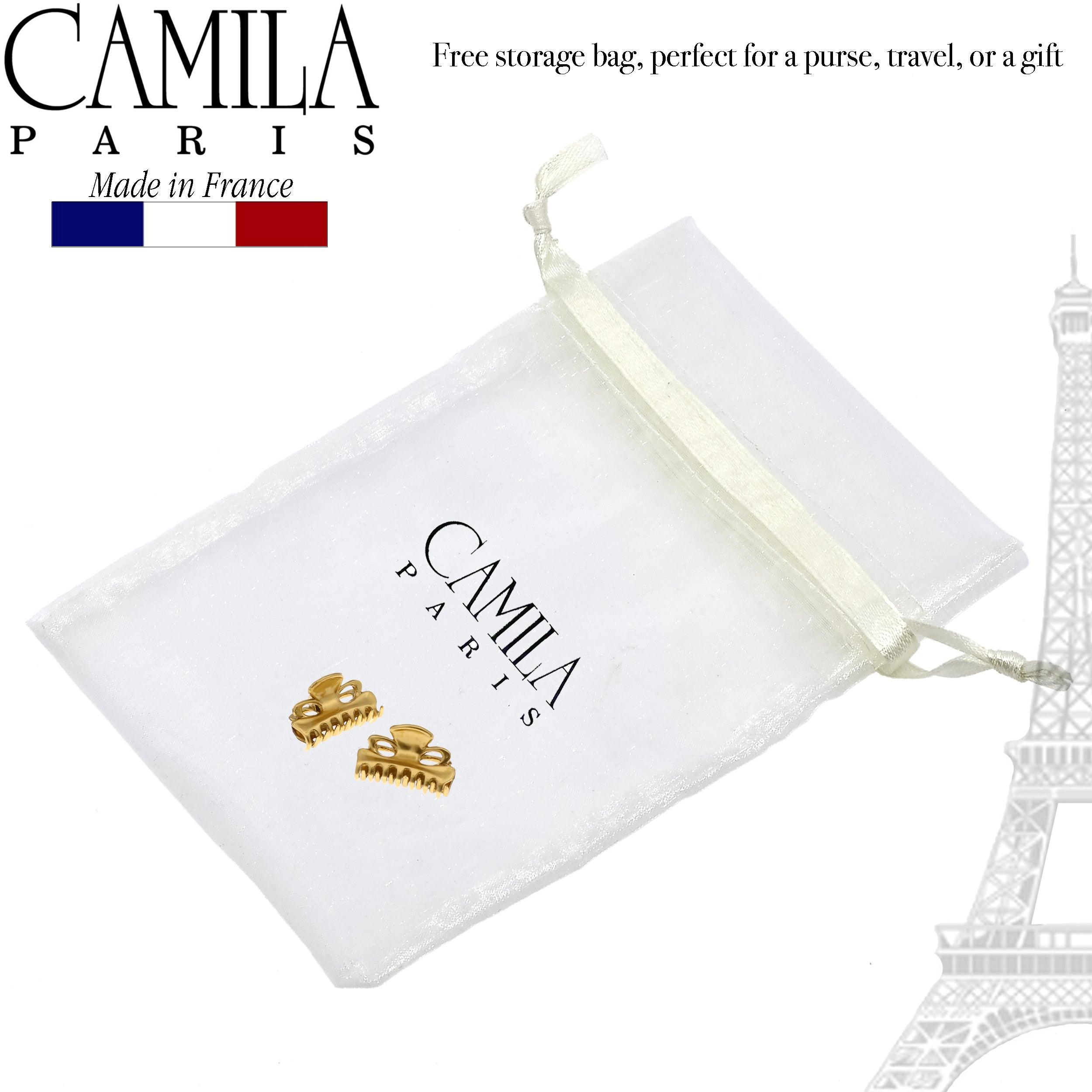 Camila Paris Elizabeth French hair clip cellulose acetate