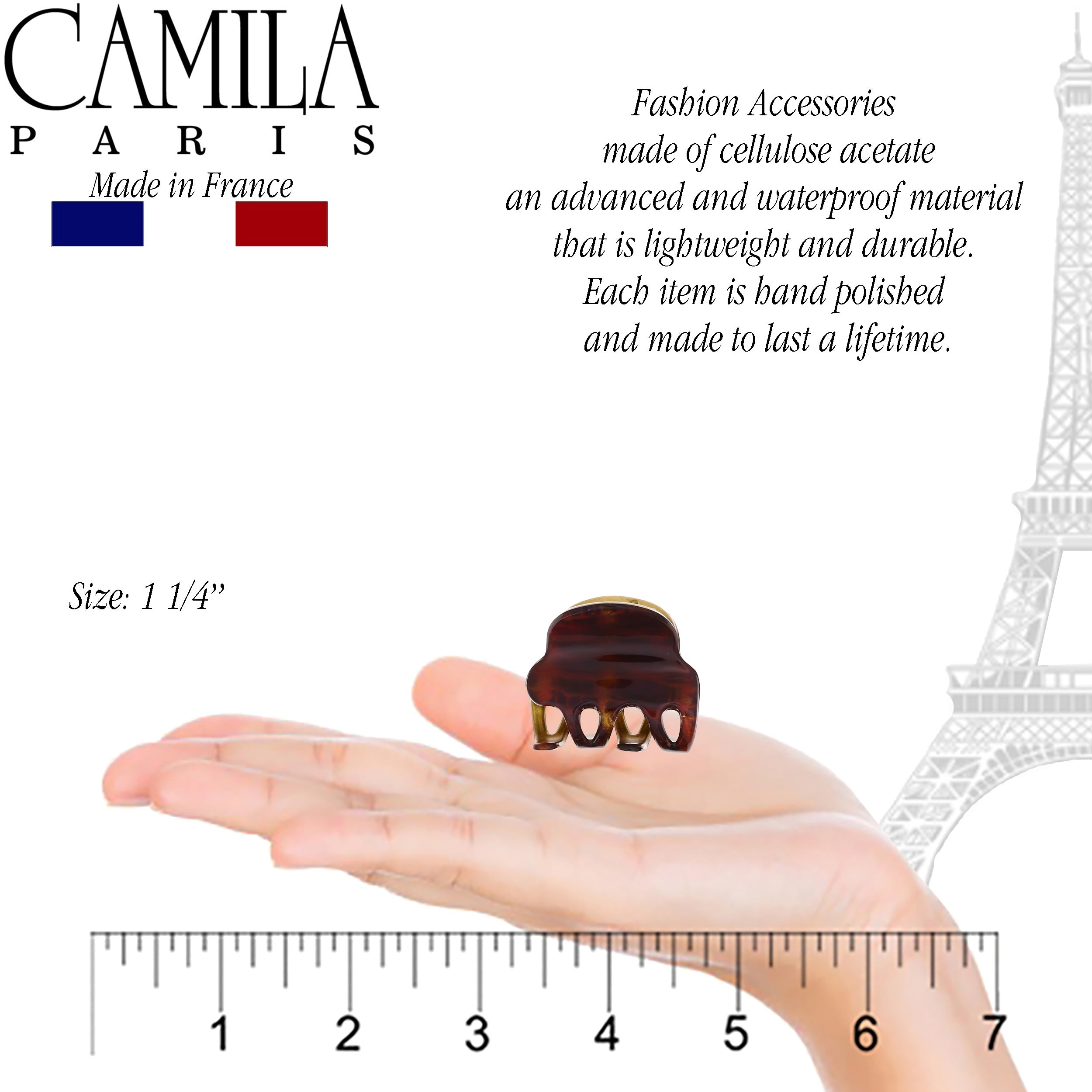 Camila Paris French hair clip cellulose acetate
