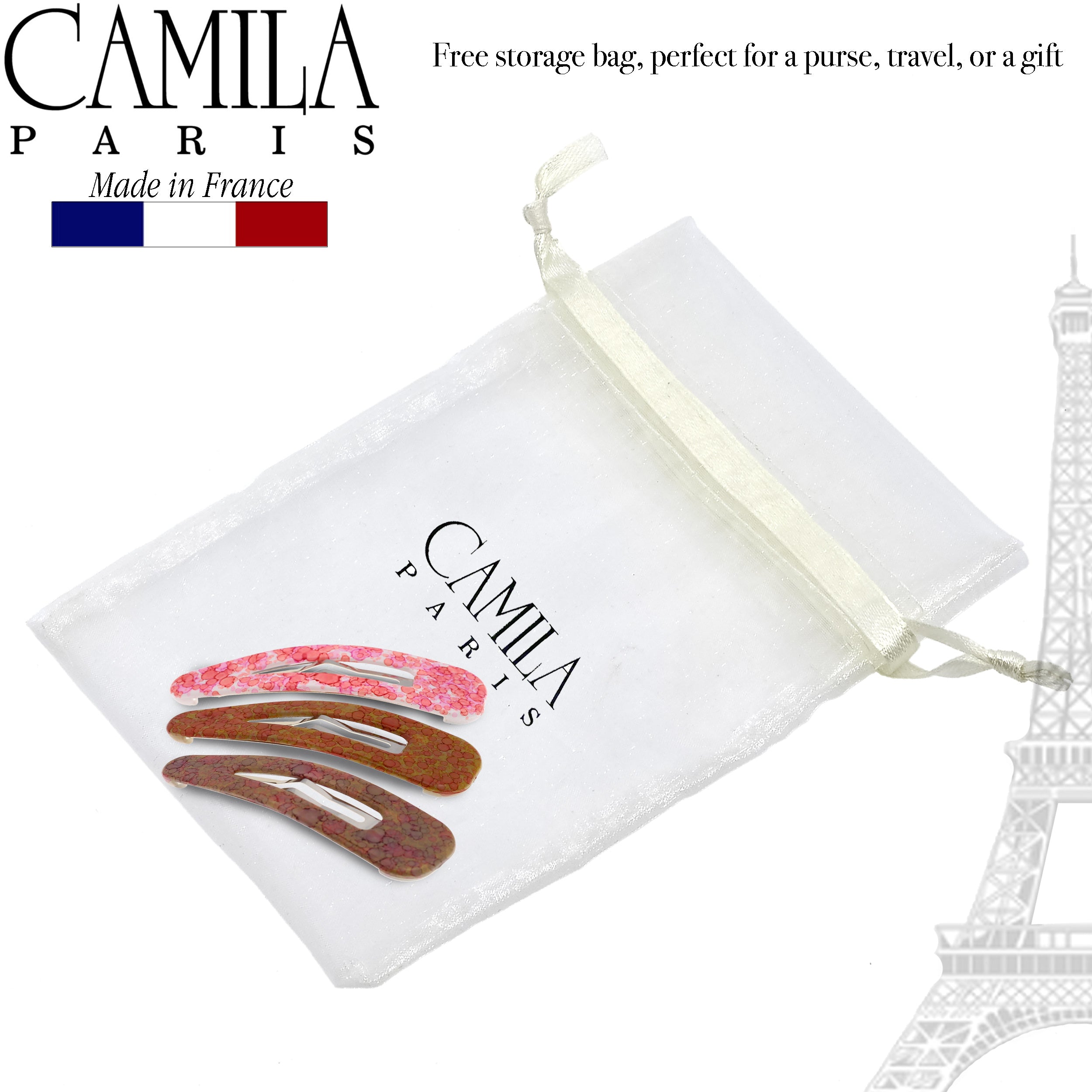 Camila Paris French barrette cellulose acetate