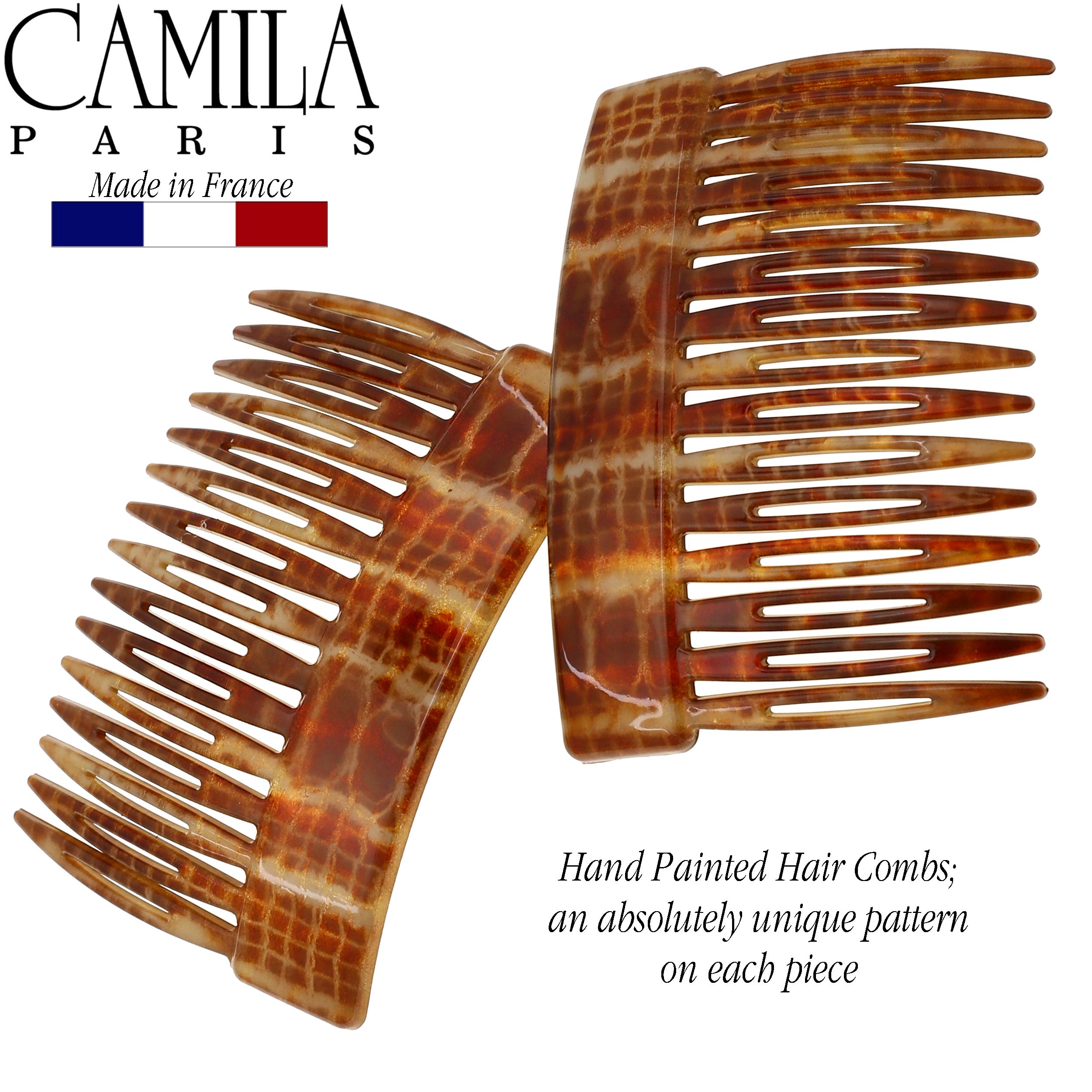 Camila Paris Detangling French side comb cellulose acetate