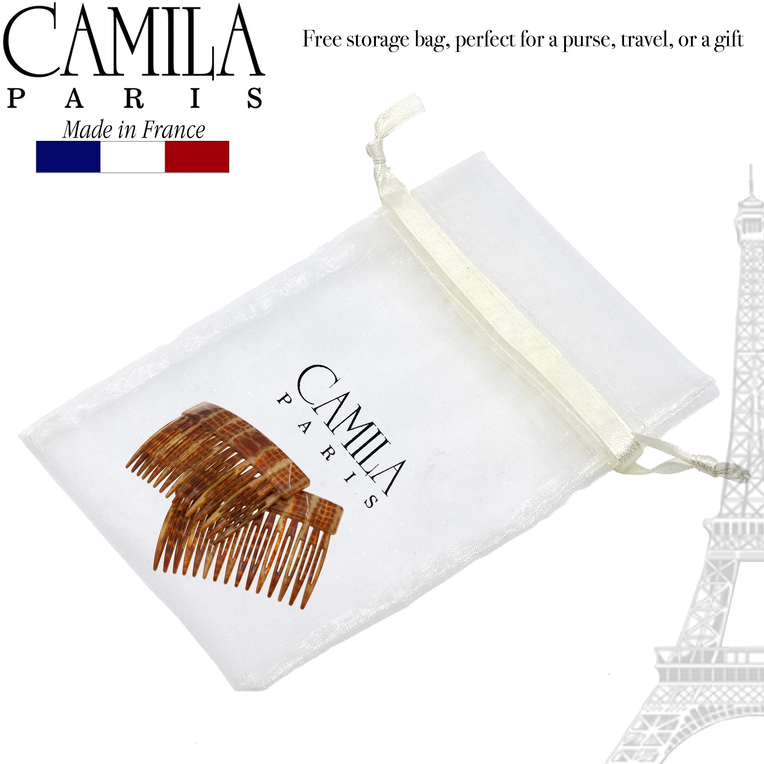 Camila Paris Detangling French side comb cellulose acetate