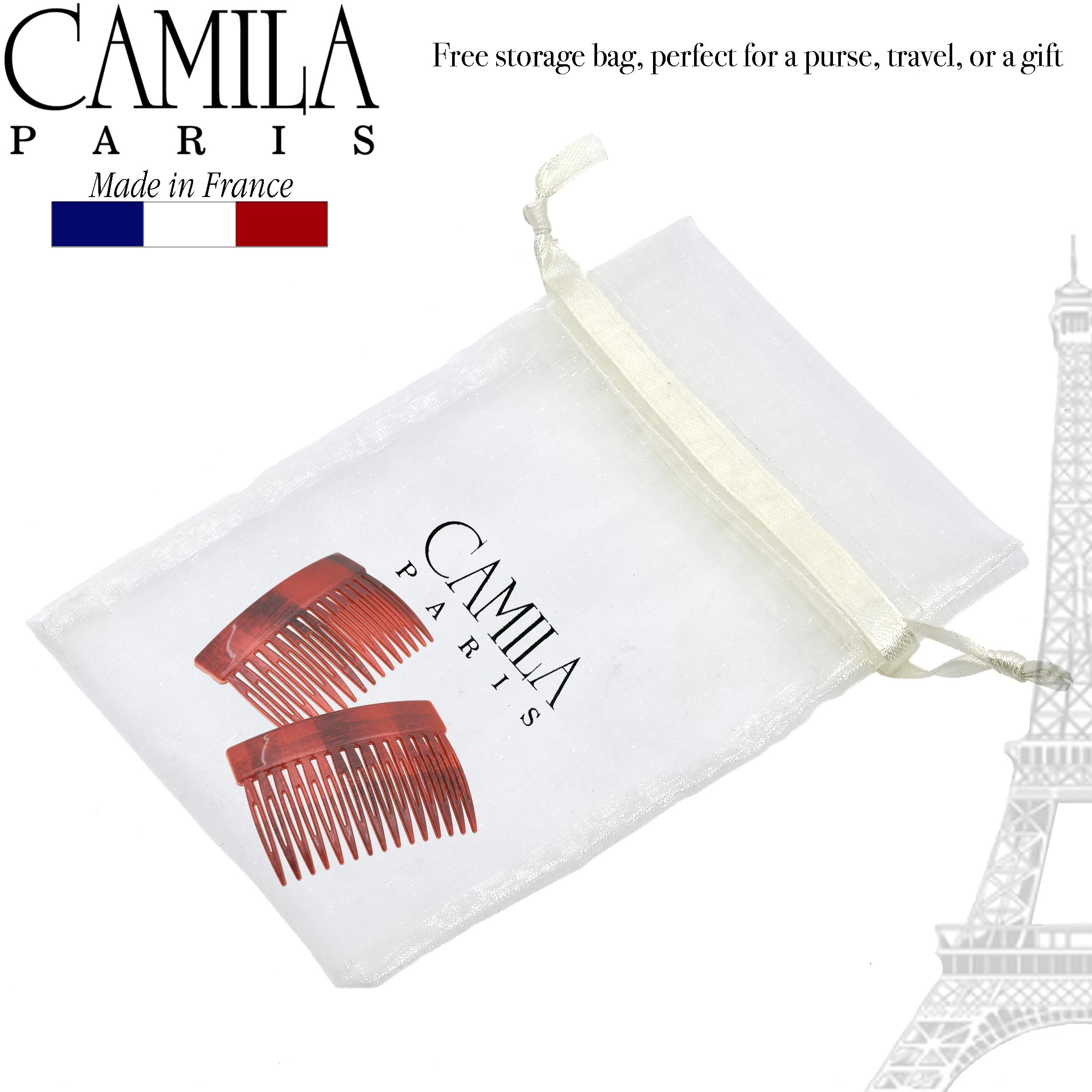 Camila Paris Detangling French side comb cellulose acetate