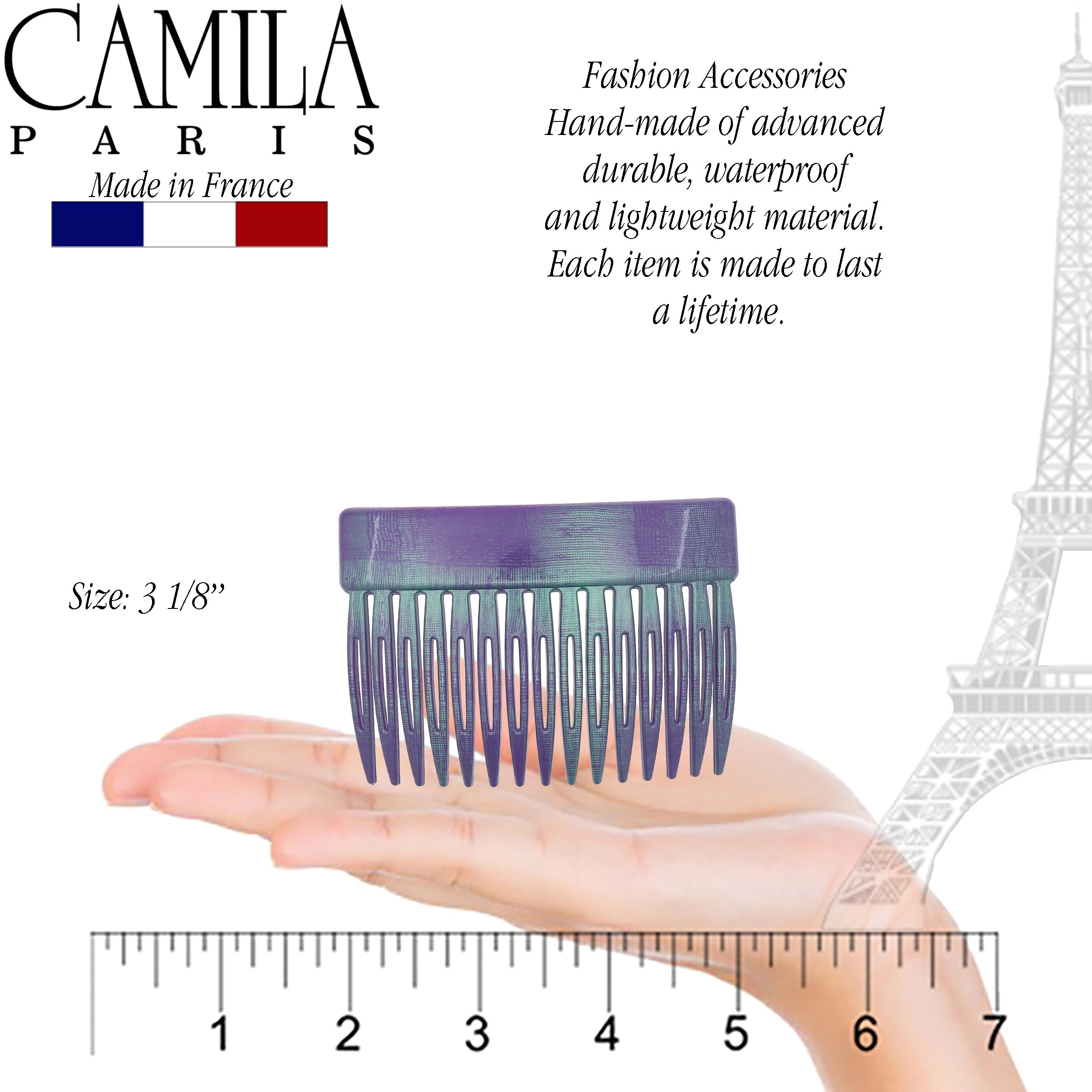 Camila Paris Detangling French side comb cellulose acetate
