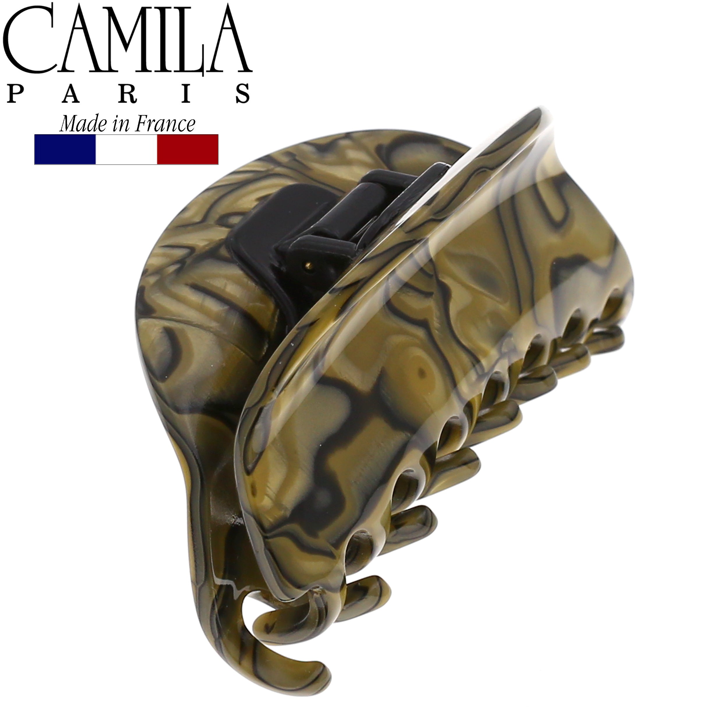Camila Paris Spring Covered French hair clip cellulose acetate handmade