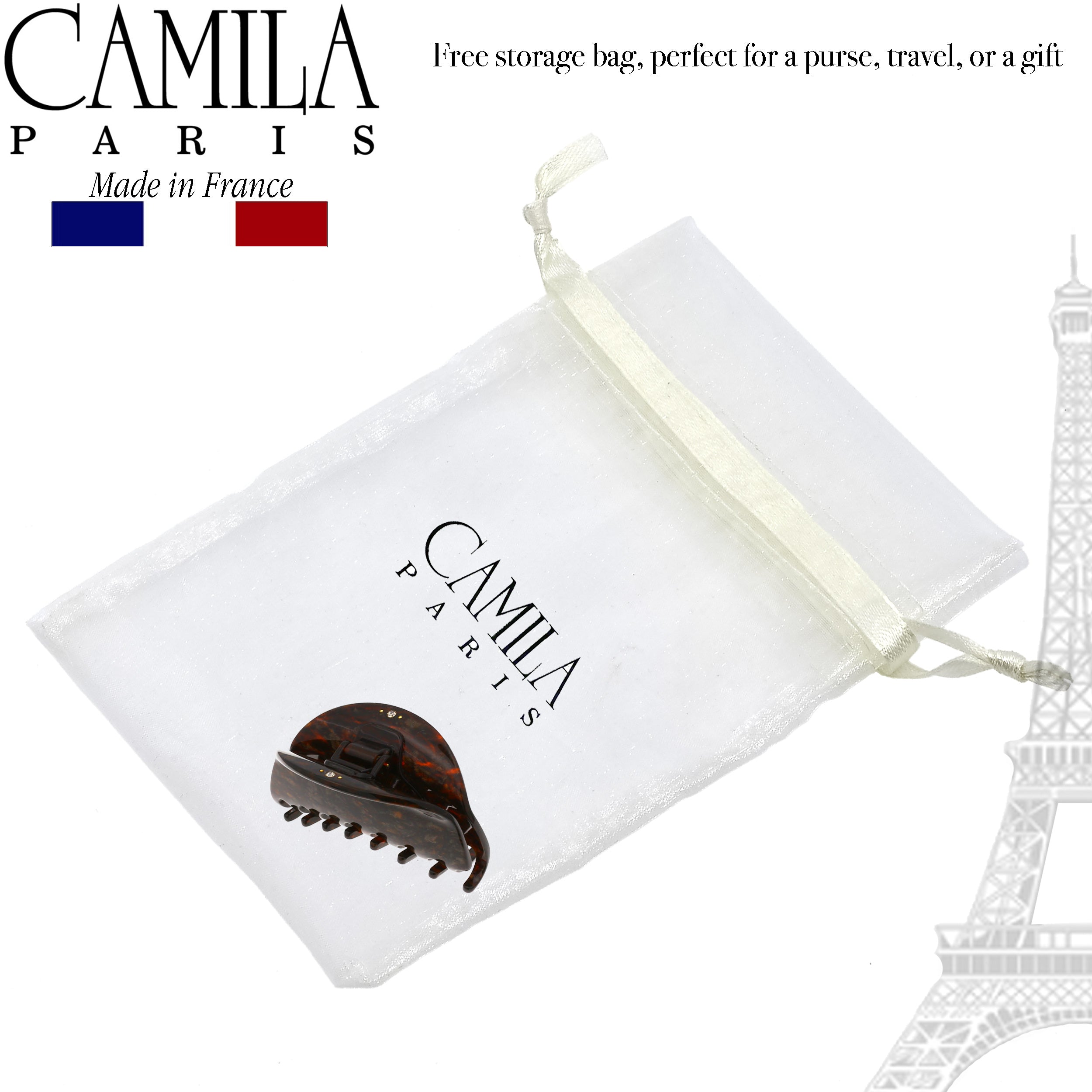 Camila Paris Spring Covered French hair clip cellulose acetate handmade