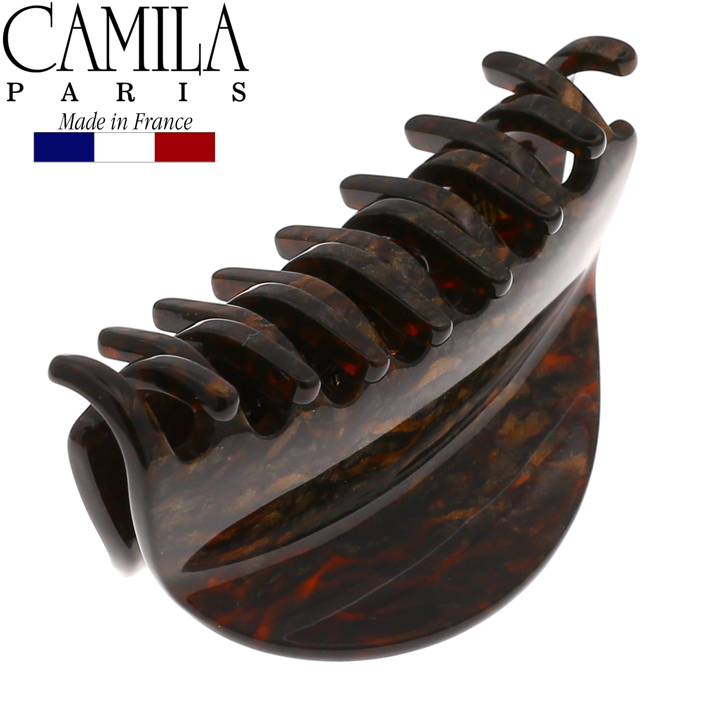 Camila Paris Spring Covered French hair clip cellulose acetate handmade