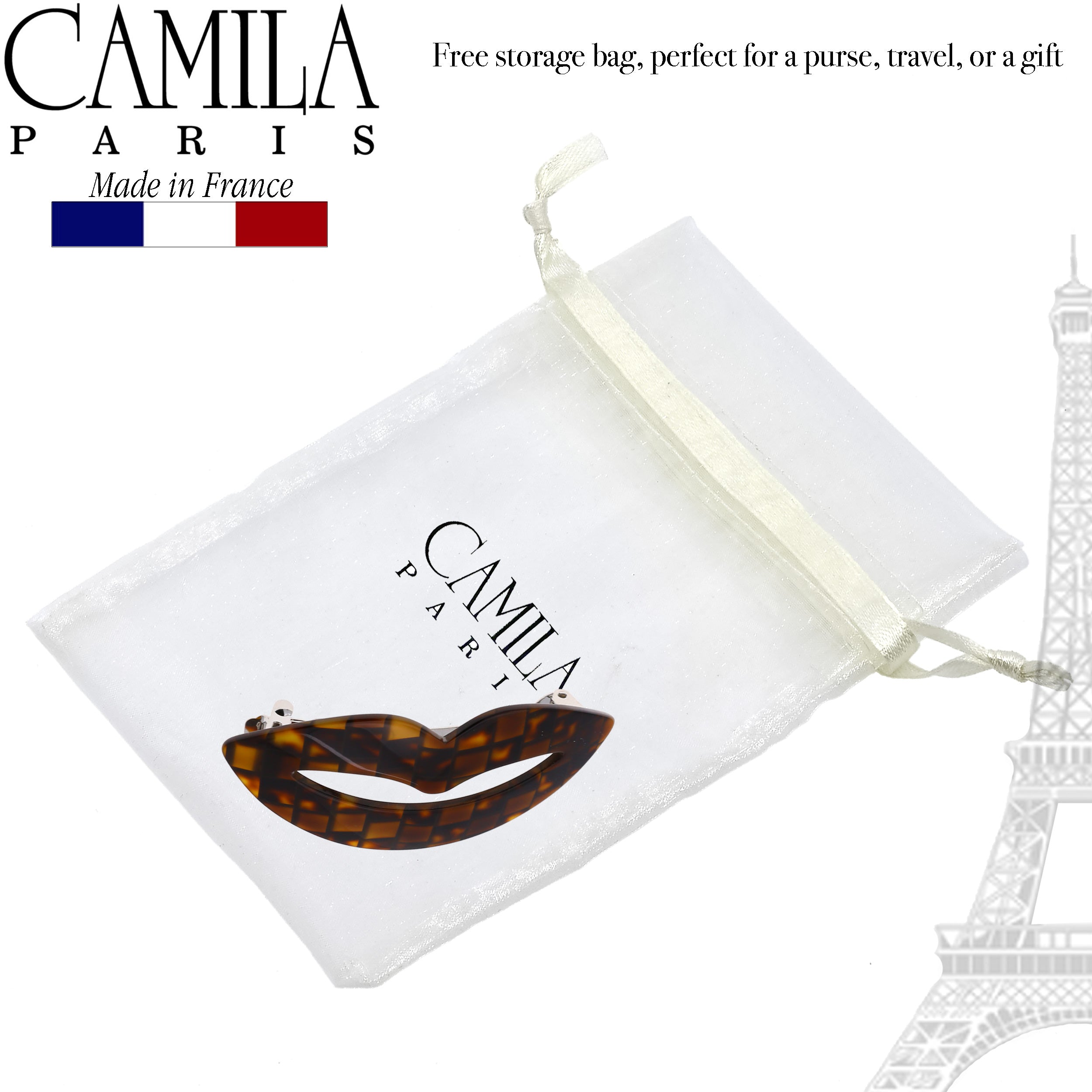 Camila Paris 2.5 Inch French barrette cellulose acetate handmade