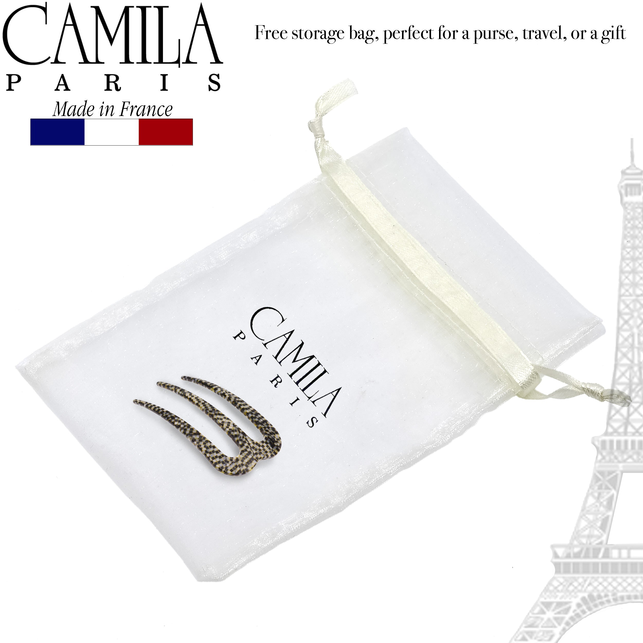 Camila Paris 3 inch French hair stick cellulose acetate