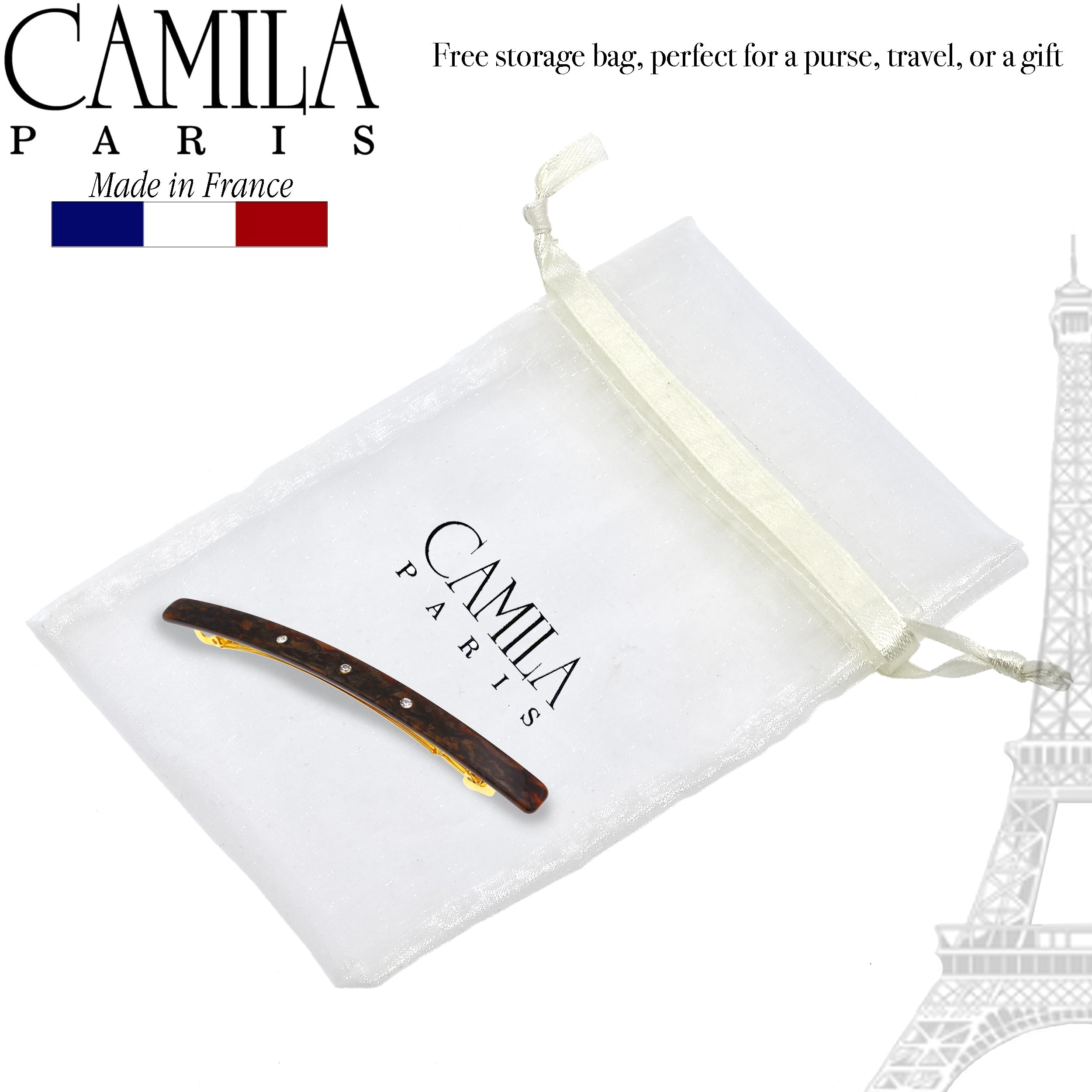 Camila Paris Nude French barrette cellulose acetate
