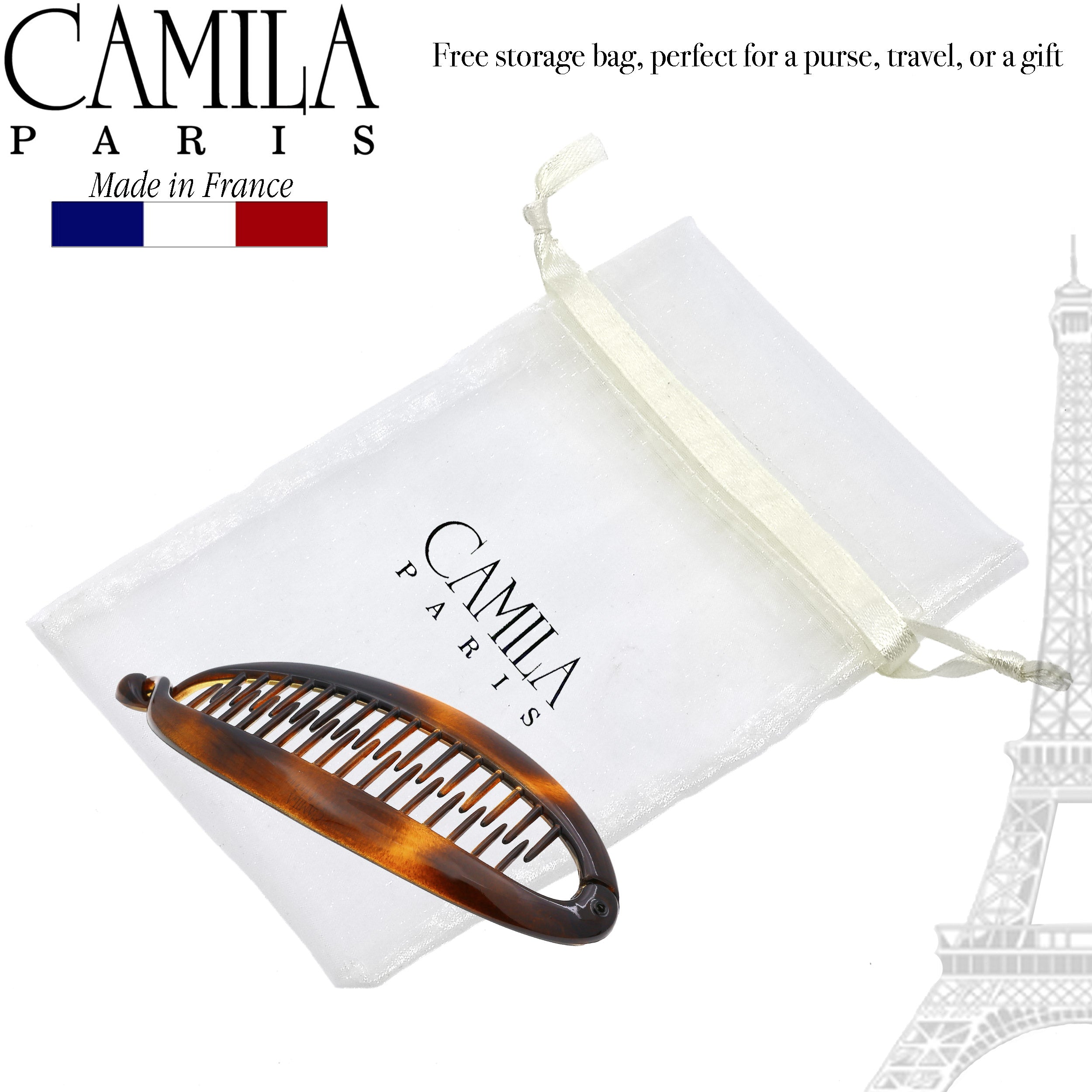 Camila Paris 3.5 Inch French banana clip cellulose acetate