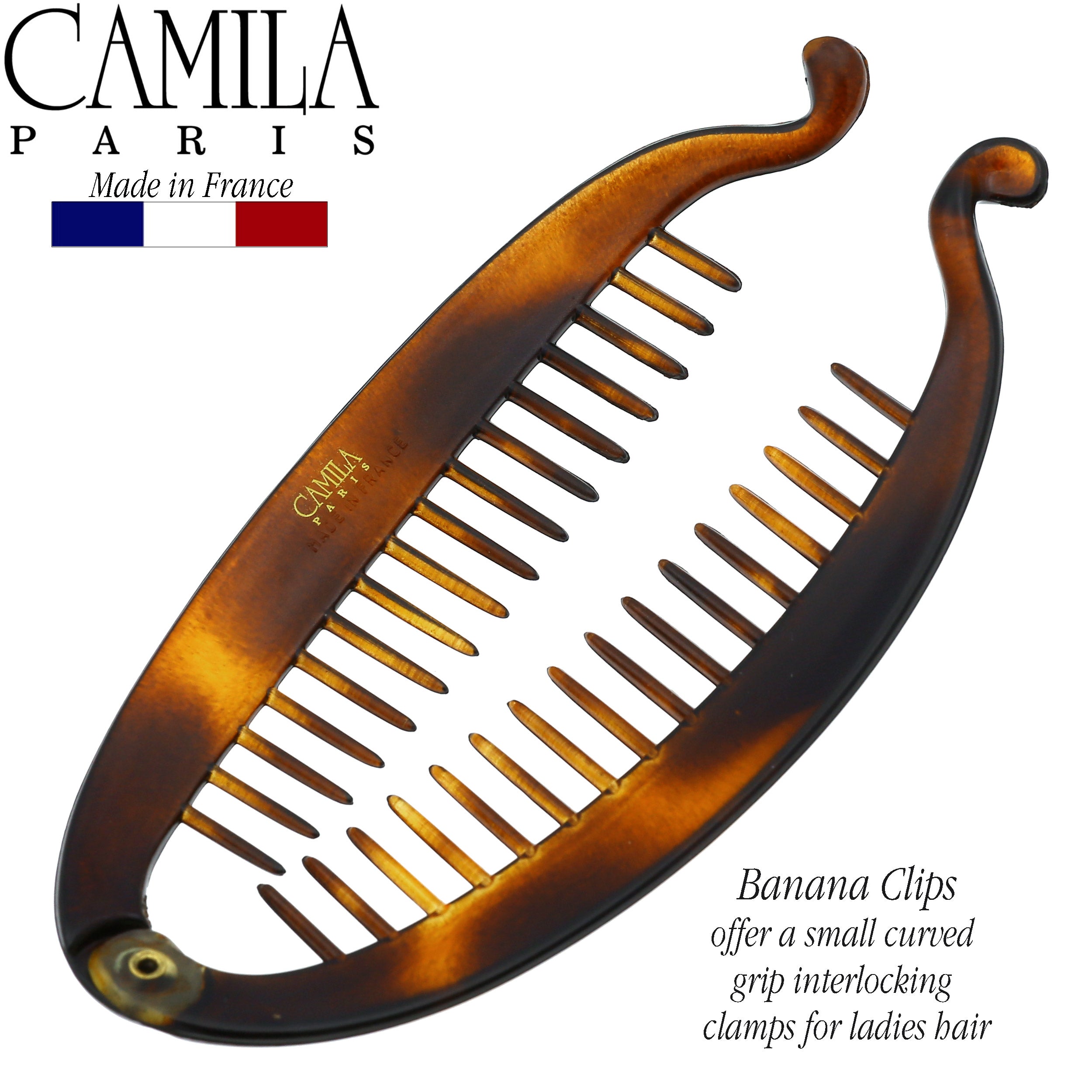 Camila Paris 3.5 Inch French banana clip cellulose acetate