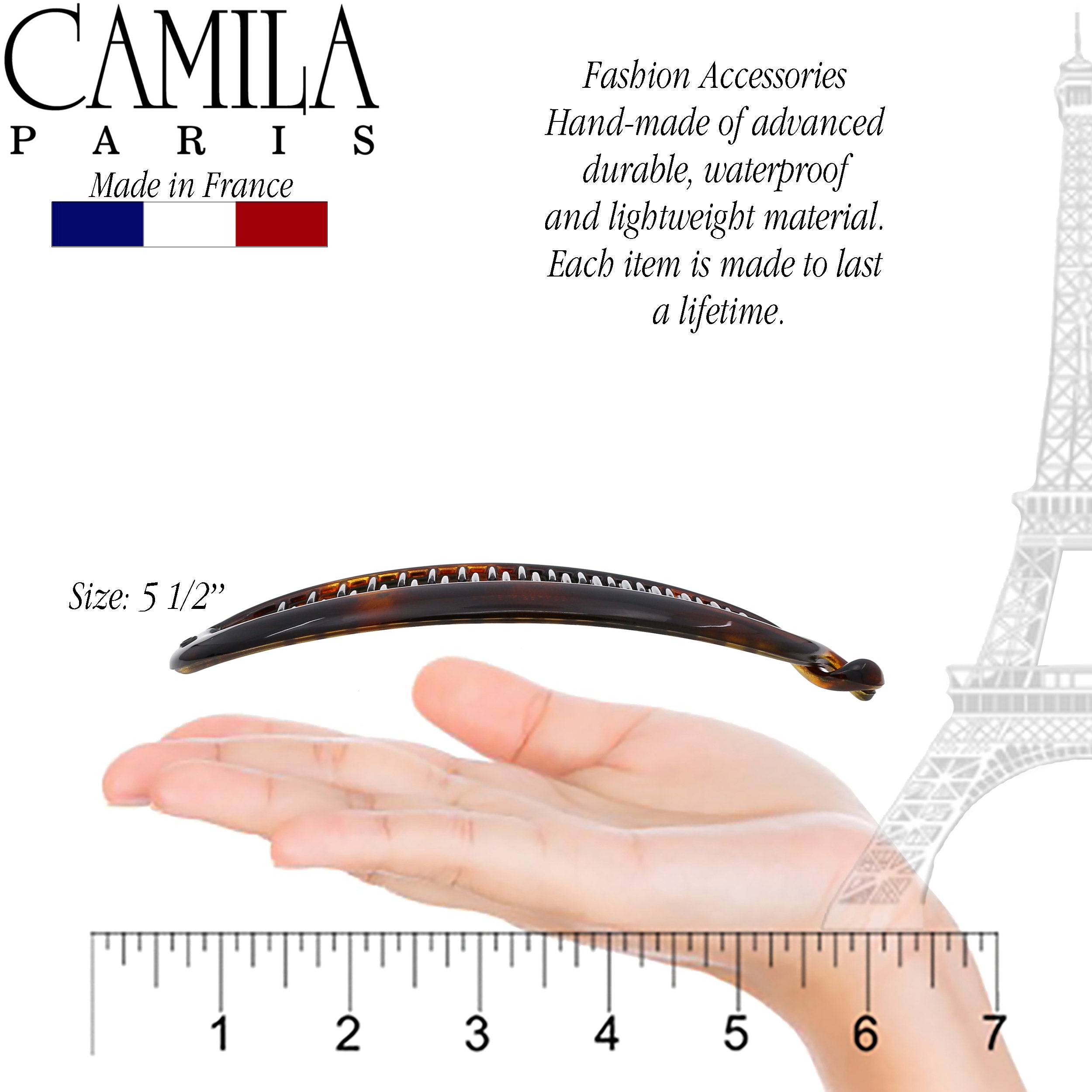 Camila Paris 3.5 Inch French banana clip cellulose acetate