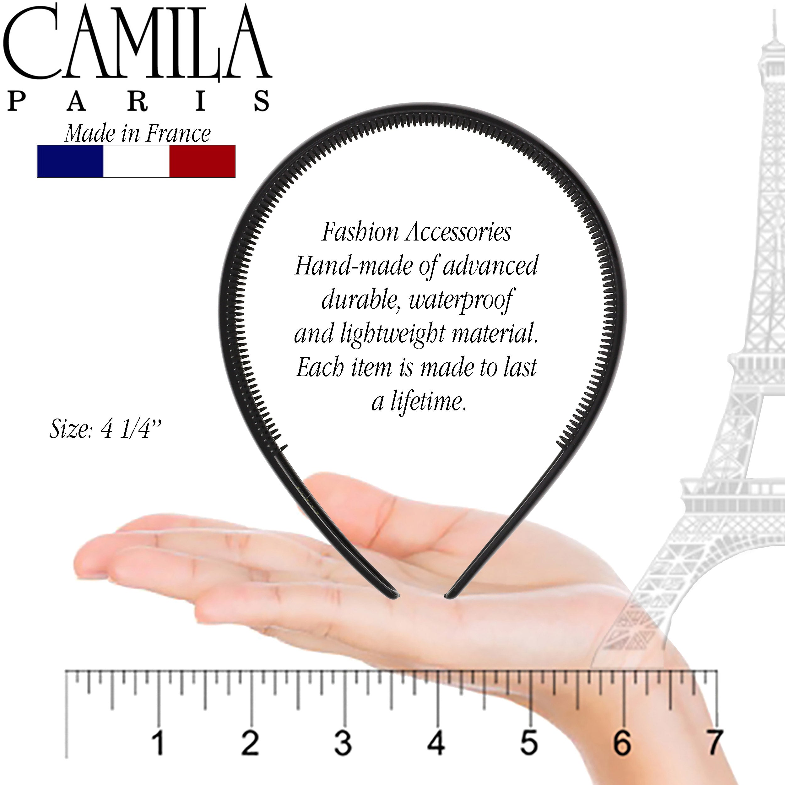 Camila Paris 0.35 inch Classic Comfort French headband cellulose acetate