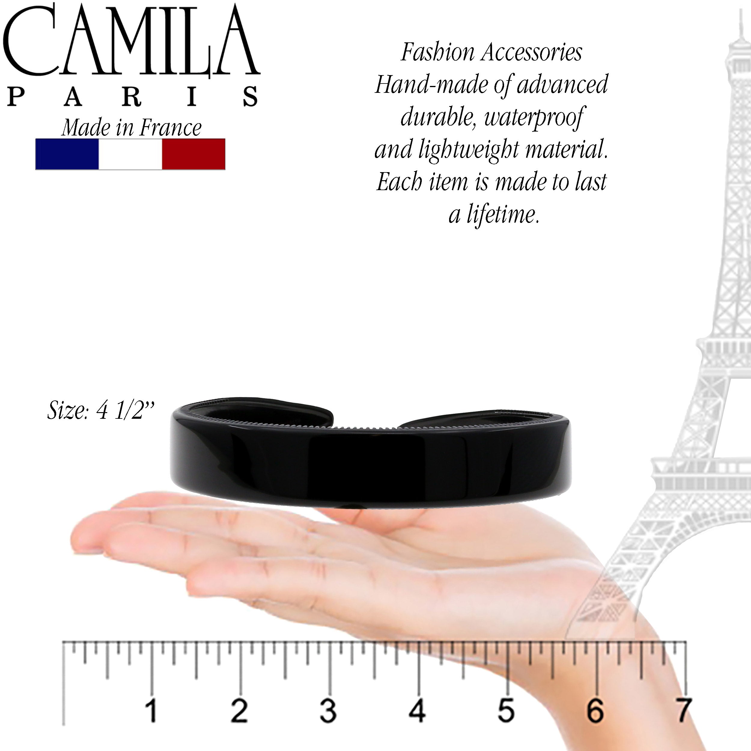 Camila Paris 0.75 inch Classic Comfort French headband cellulose acetate