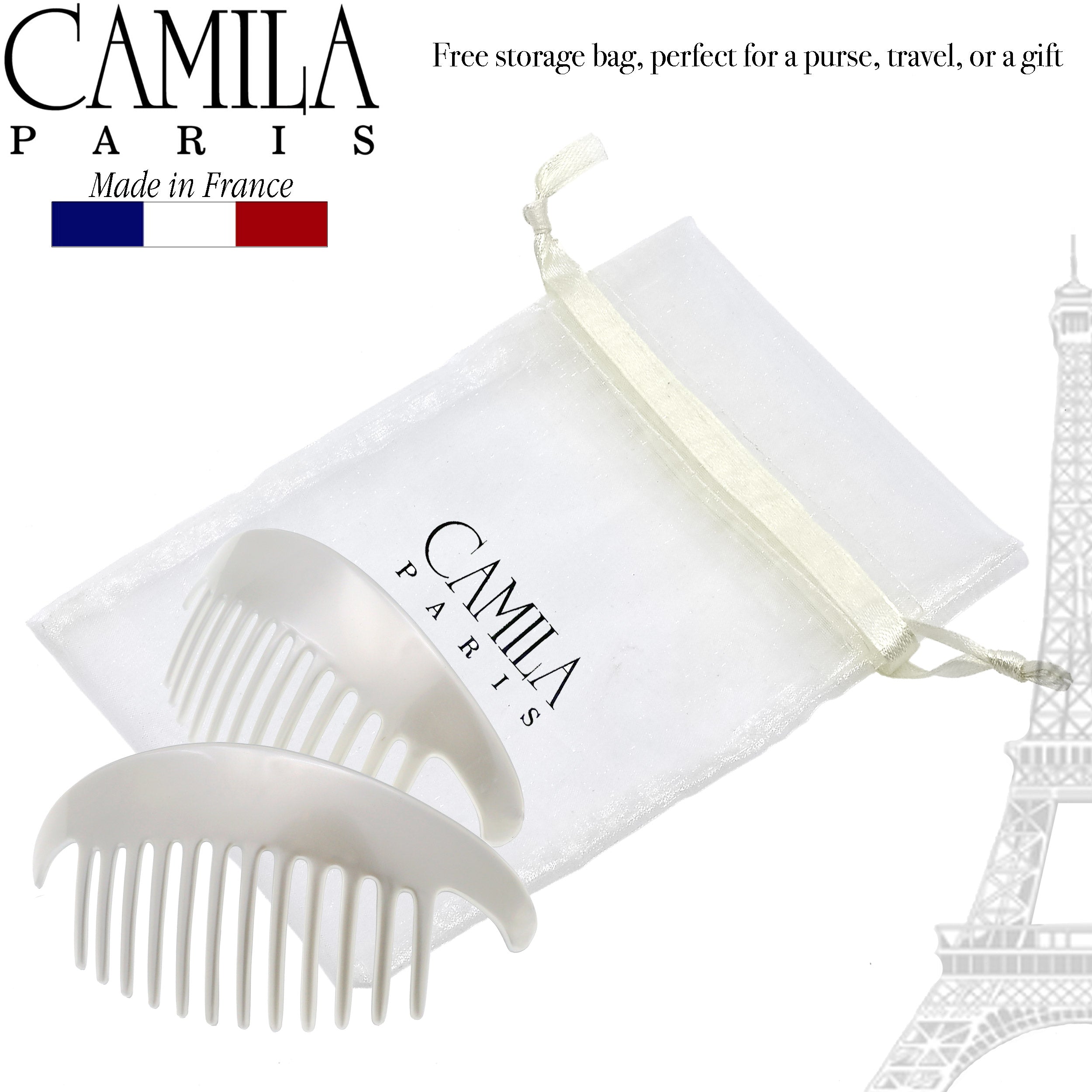 Camila Paris Polka Dot Detangling French side comb cellulose acetate