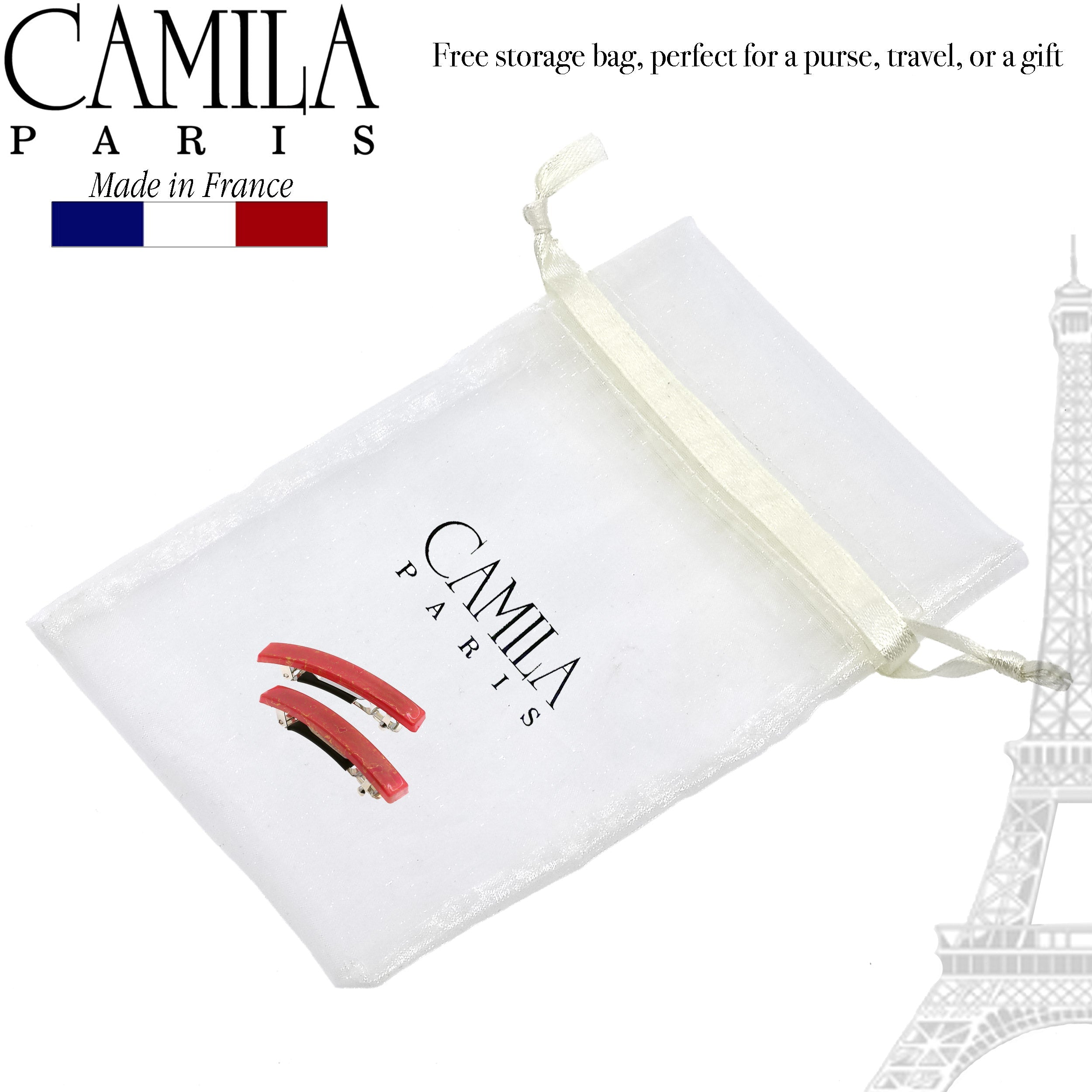 Camila Paris Brown French barrette cellulose acetate