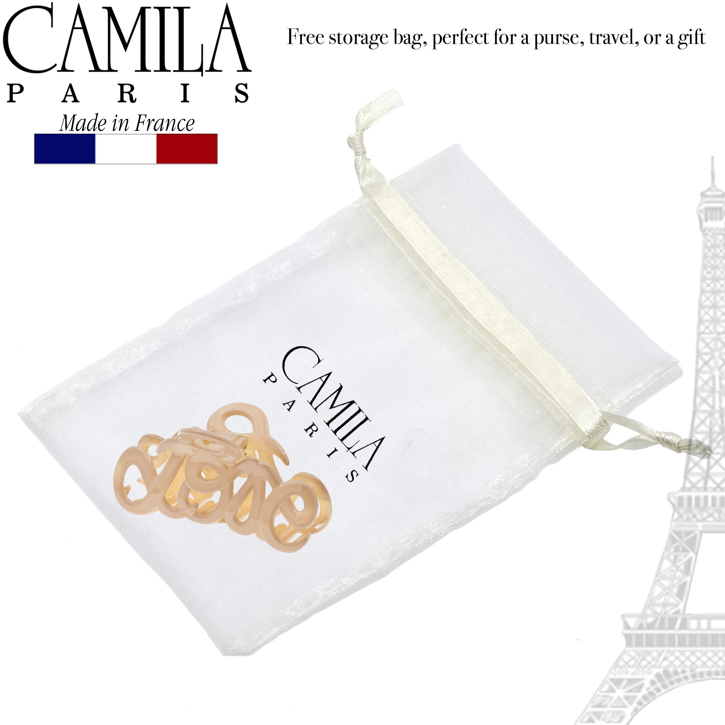 Camila Paris Love French hair clip cellulose acetate