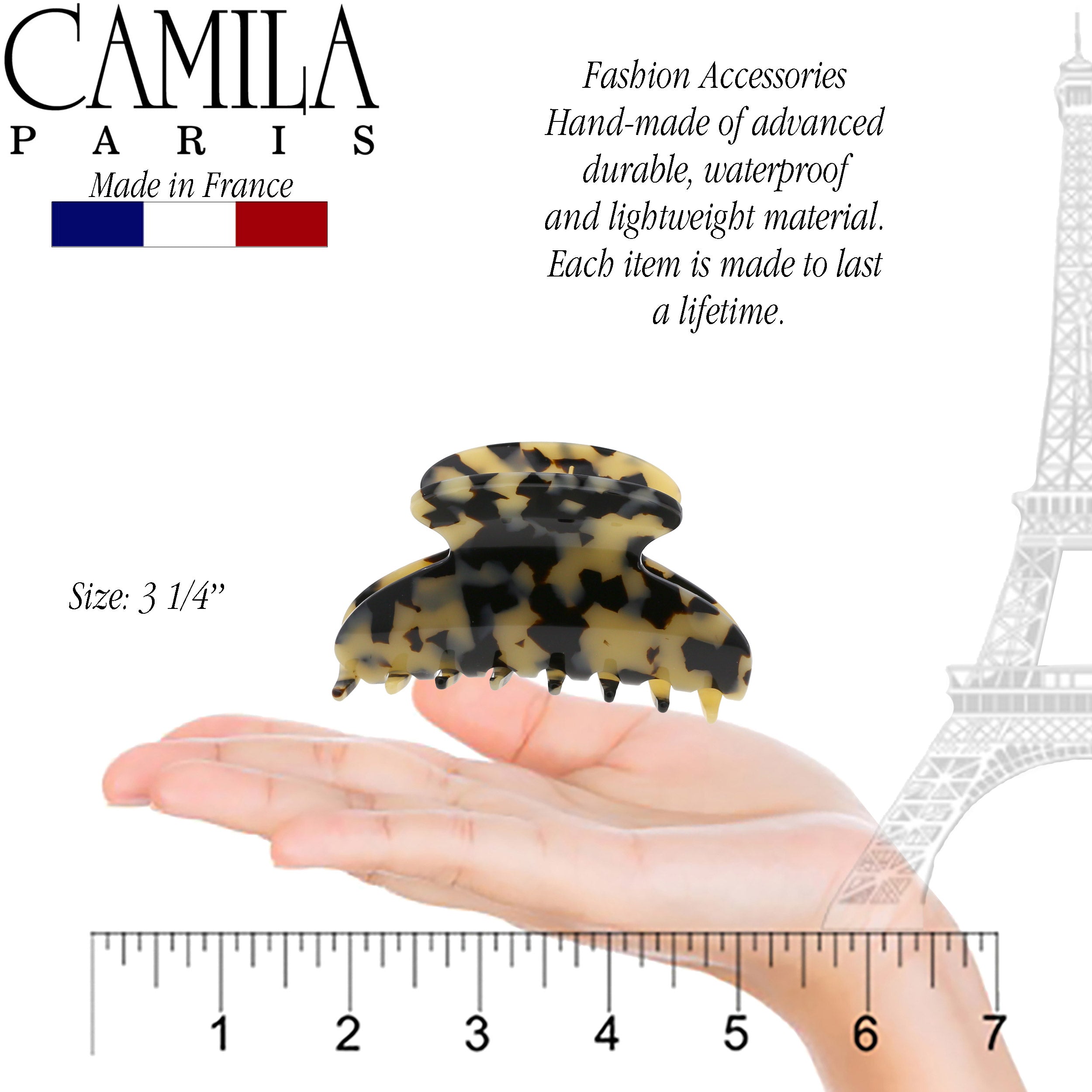 Camila Paris 2 Inch French hair clip cellulose acetate handmade
