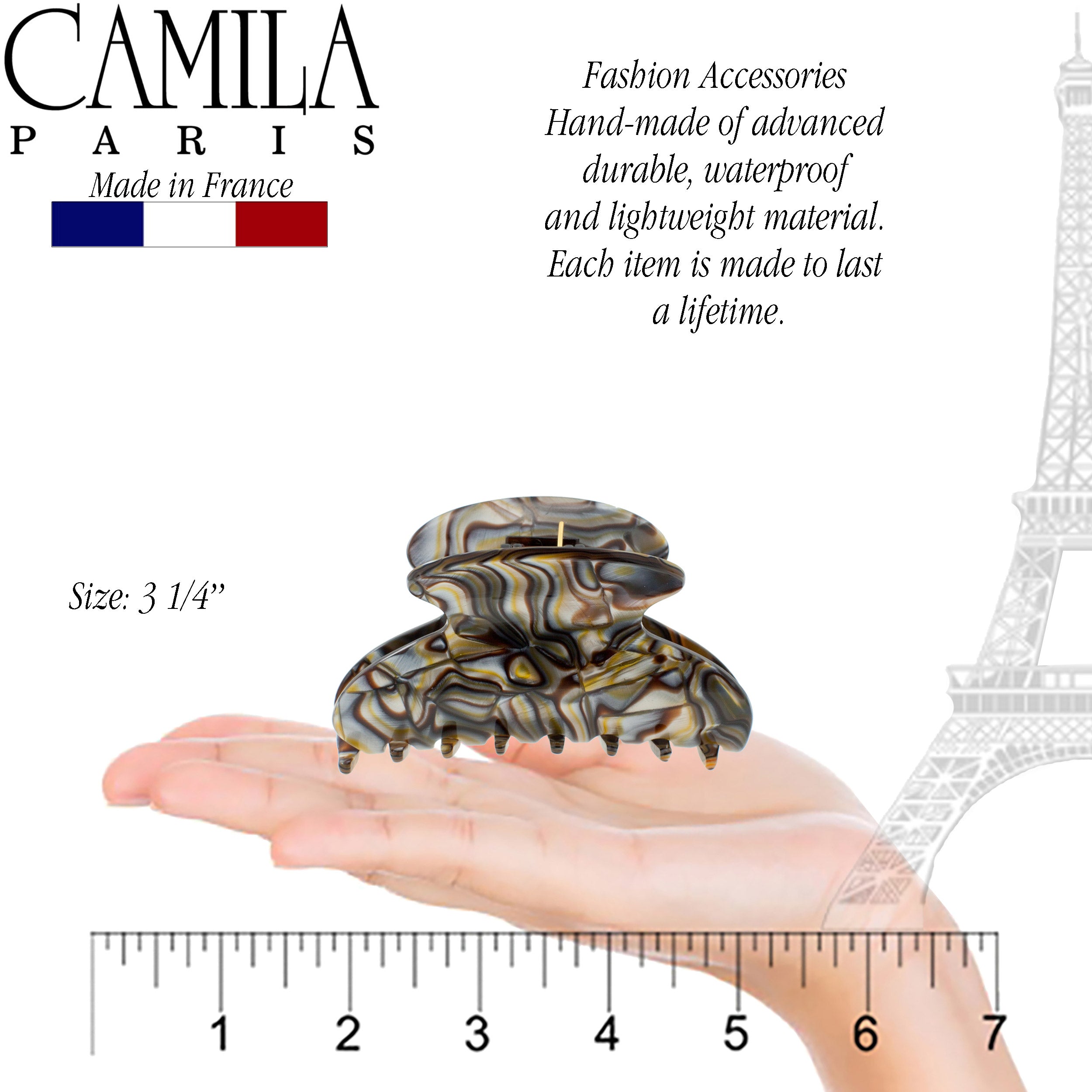 Camila Paris 2 Inch French hair clip cellulose acetate handmade