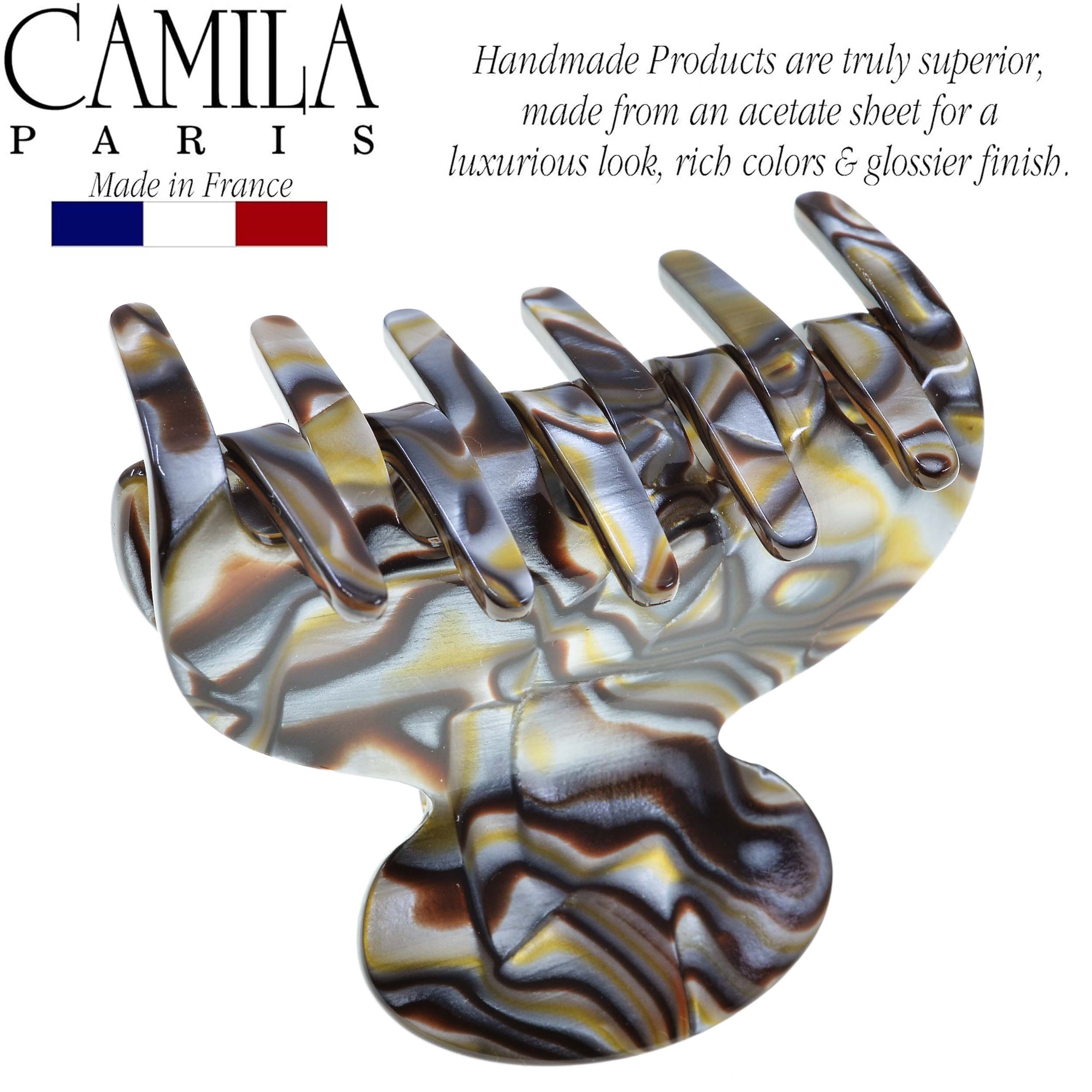 Camila Paris French hair clip cellulose acetate handmade
