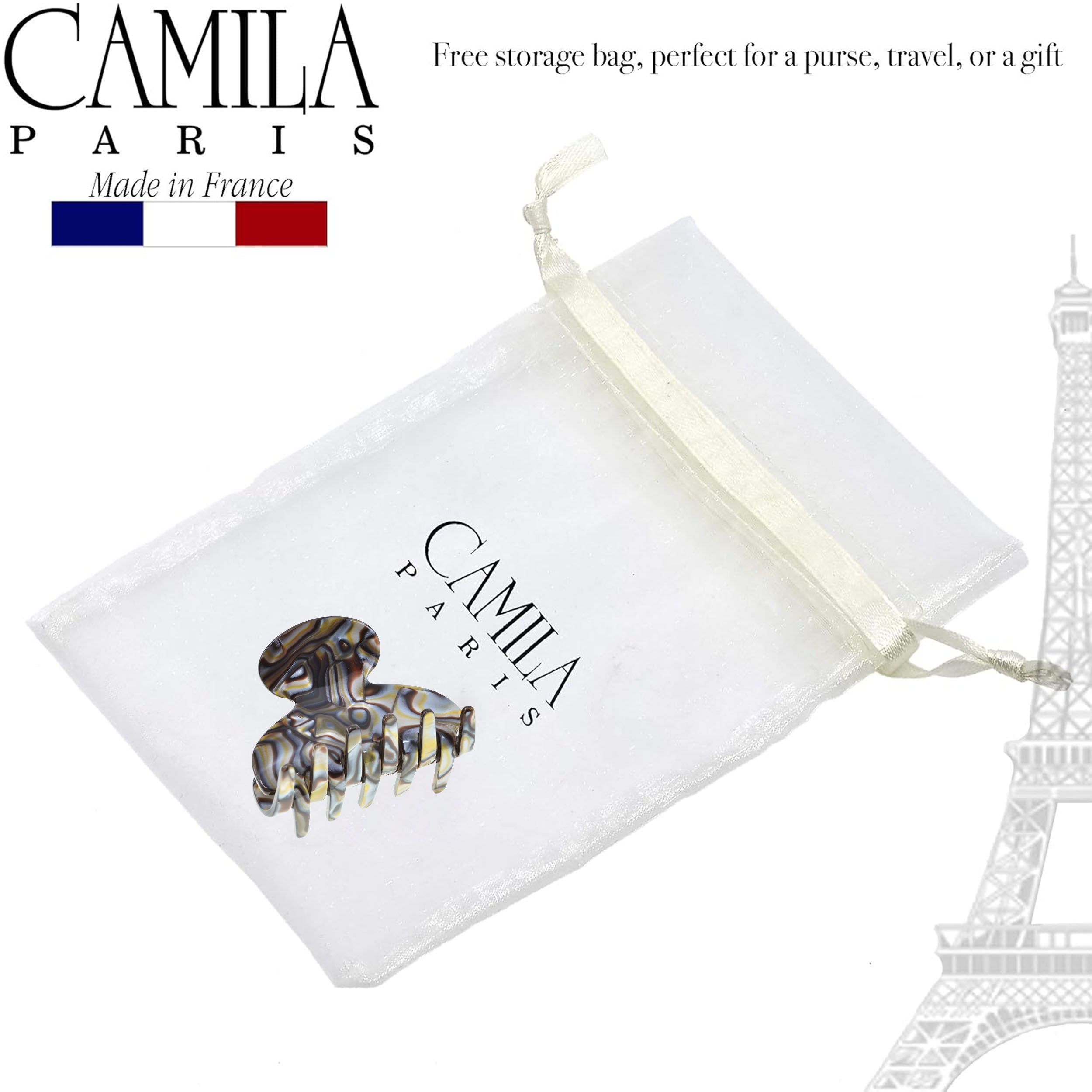 Camila Paris French hair clip cellulose acetate handmade
