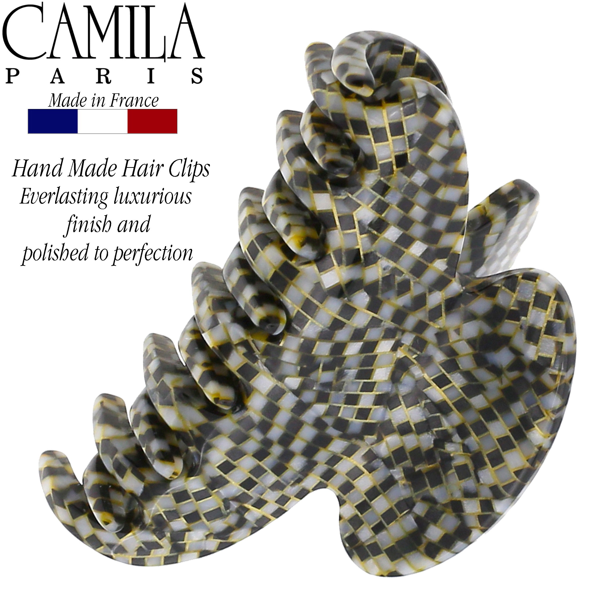 Camila Paris French hair clip cellulose acetate handmade