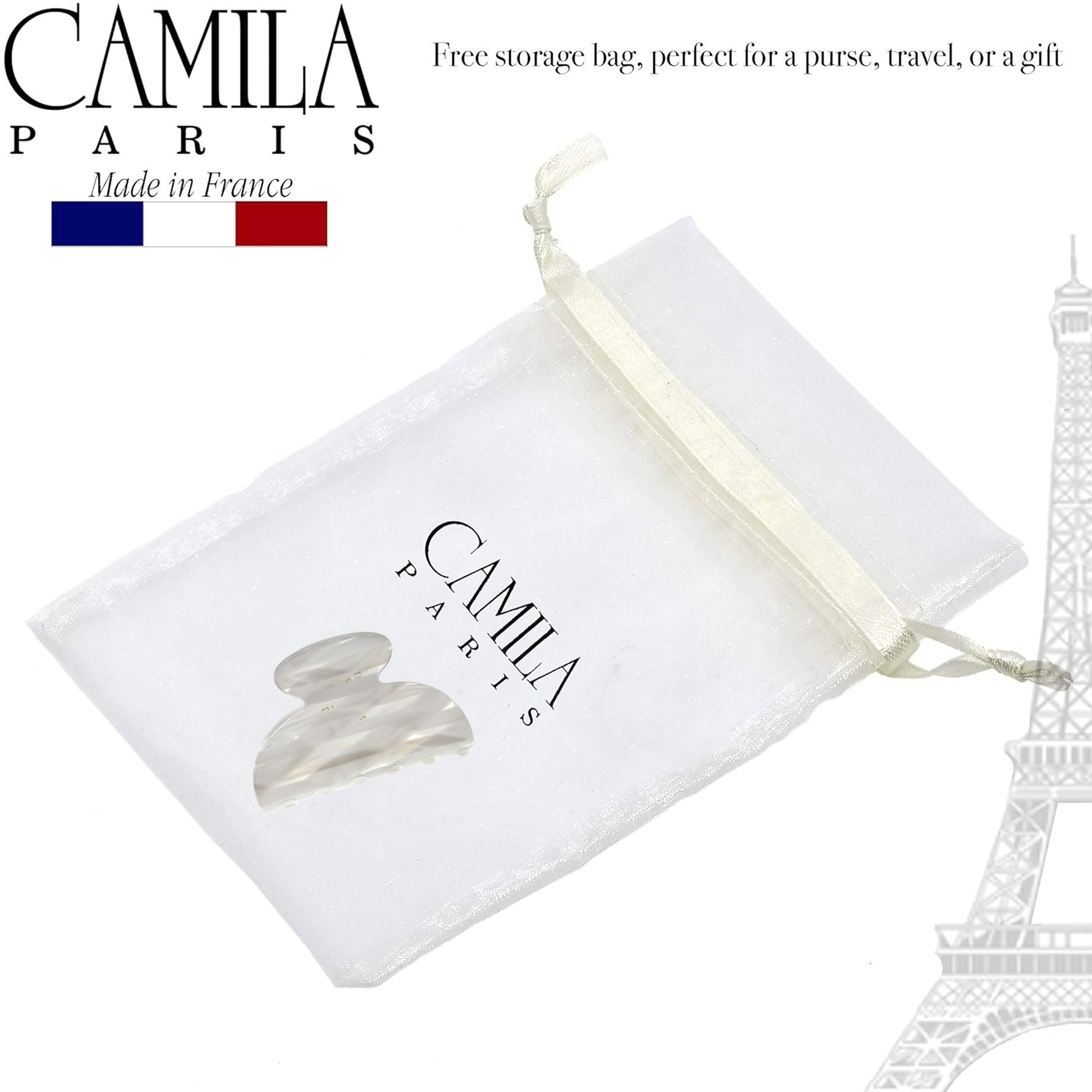 Camila Paris French hair clip cellulose acetate handmade
