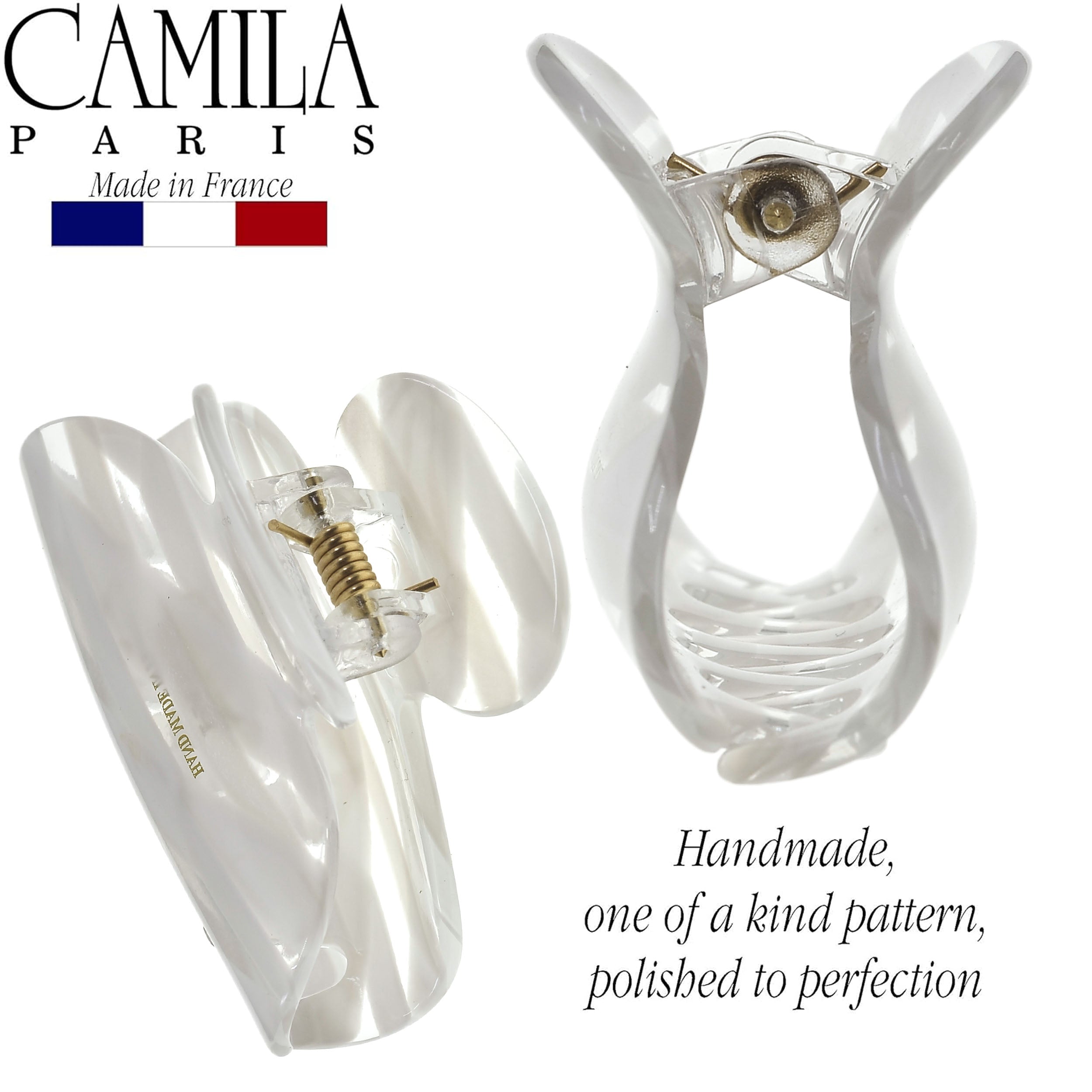 Camila Paris French hair clip cellulose acetate handmade
