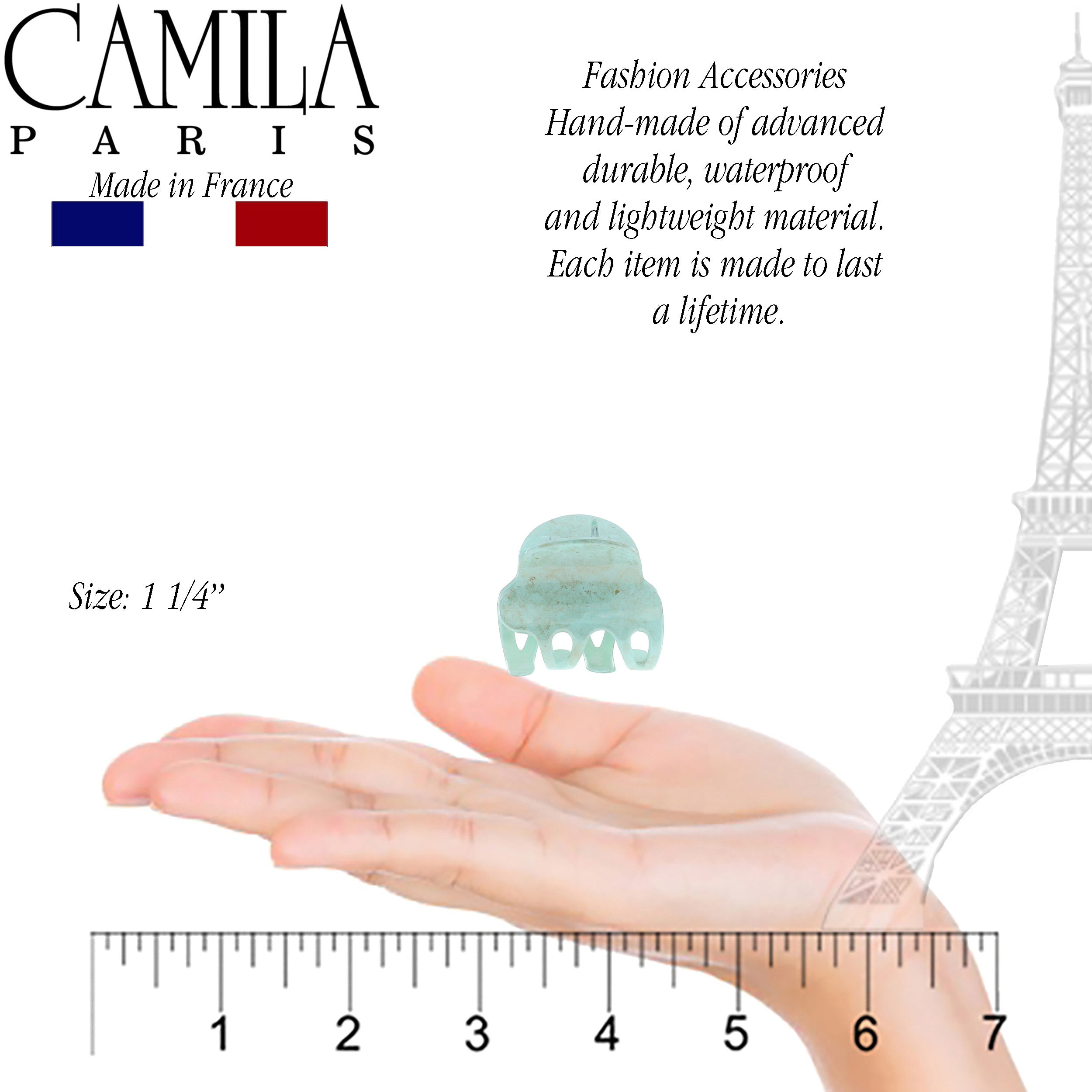 Camila Paris Yellow French hair clip cellulose acetate