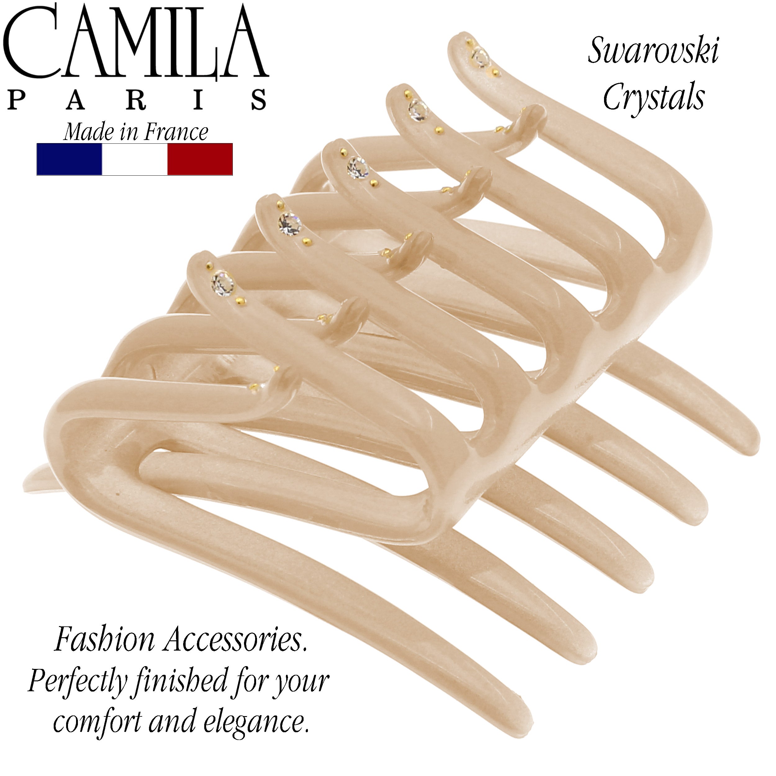 Camila Paris Detangling French side comb cellulose acetate