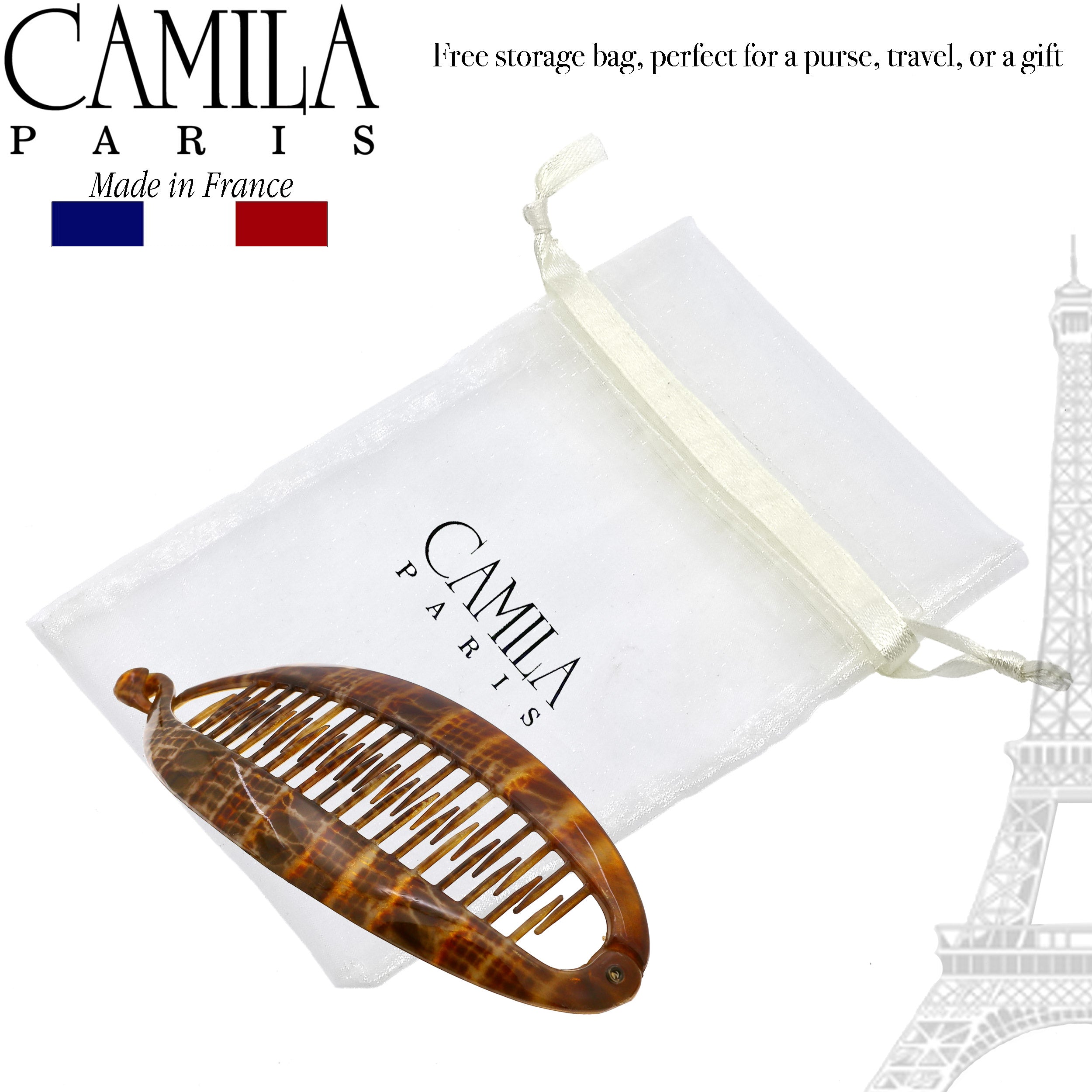 Camila Paris French banana clip cellulose acetate