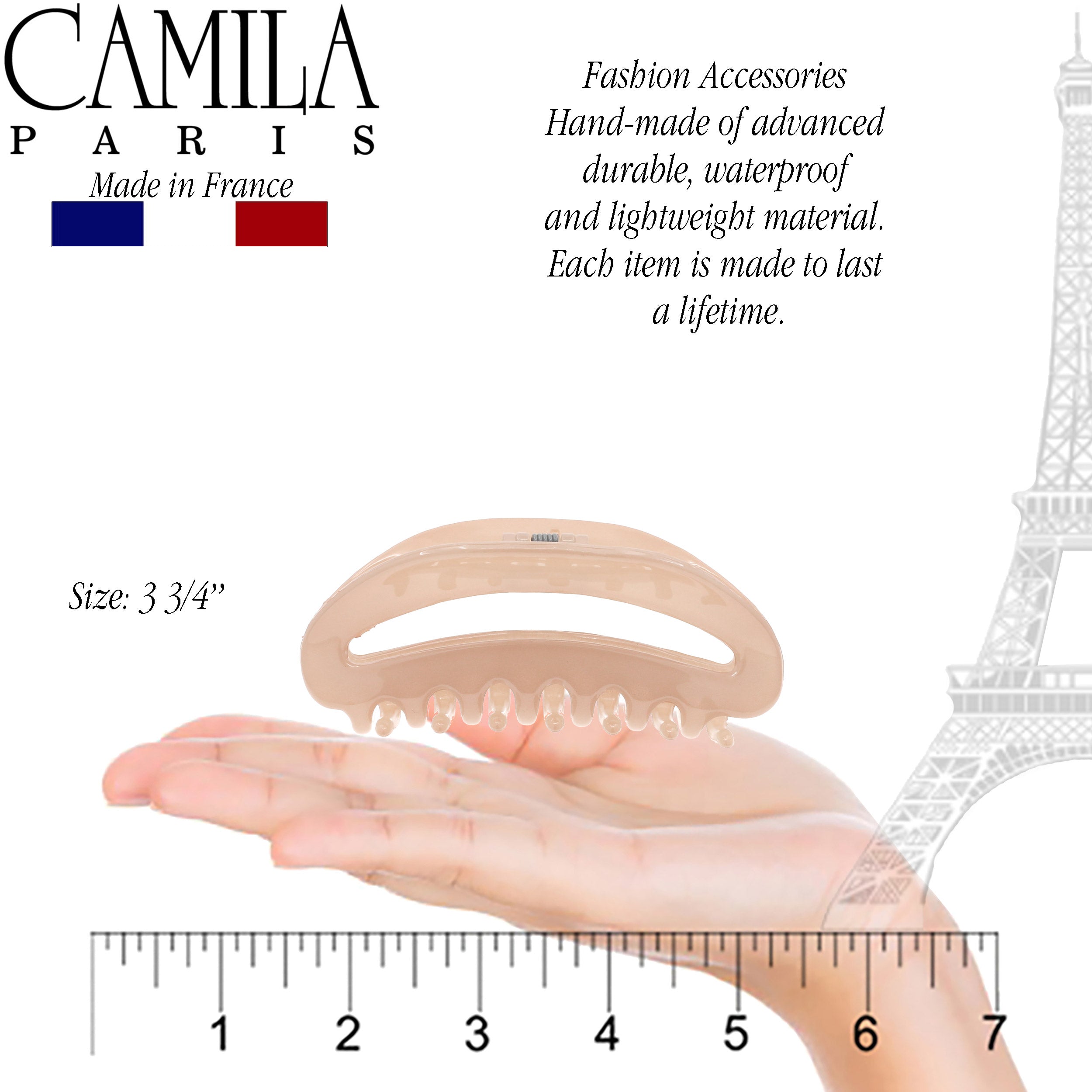 Camila Paris 3.5 Inch French hair clip cellulose acetate