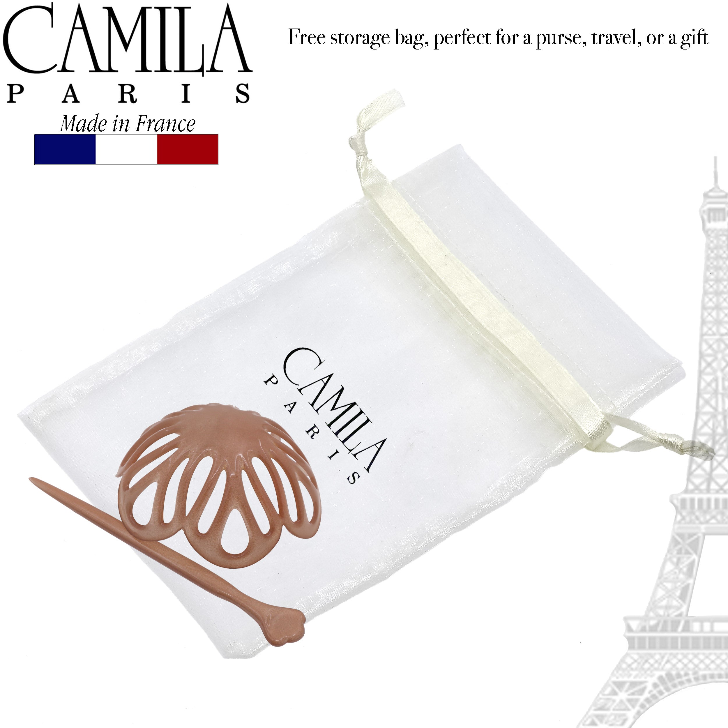 Camila Paris French bun holder cellulose acetate