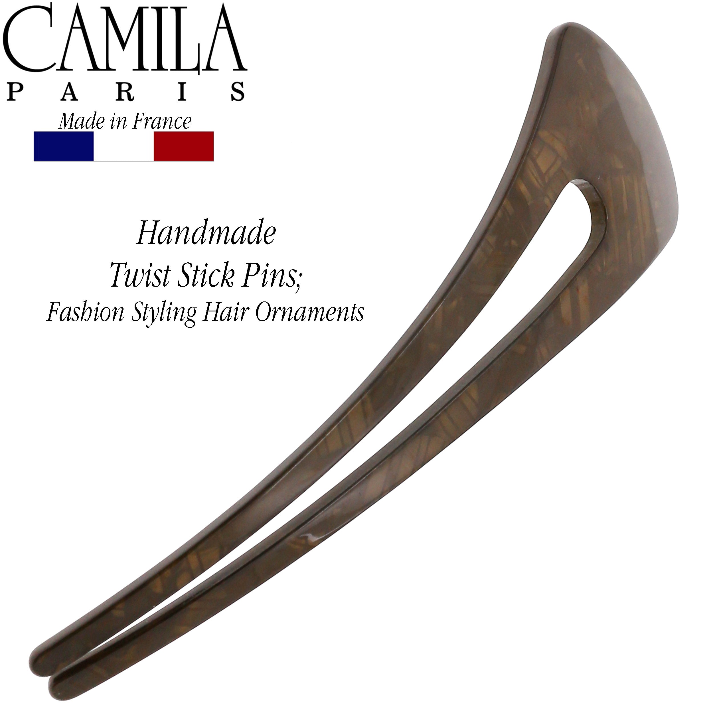 Camila Paris Wishbone French hair stick cellulose acetate