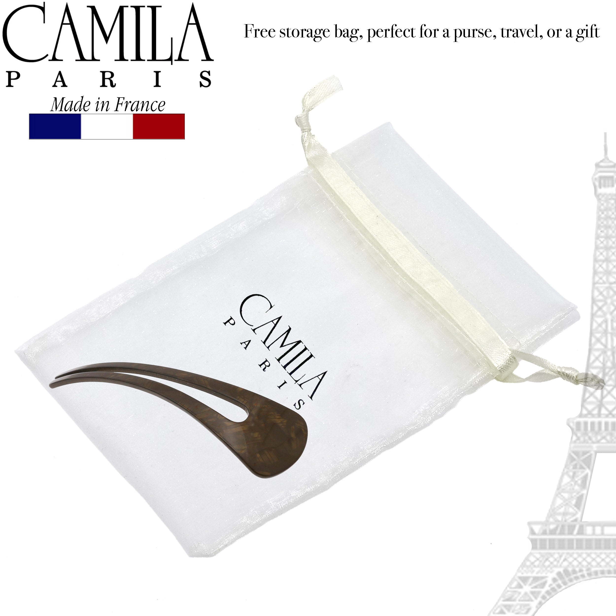 Camila Paris Wishbone French hair stick cellulose acetate