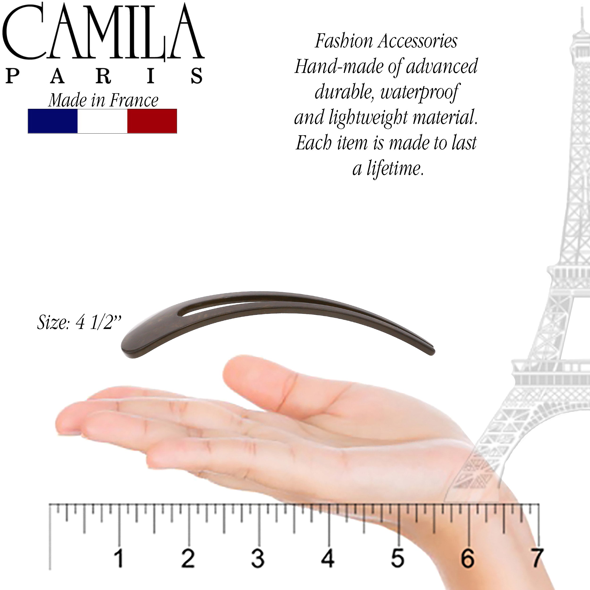 Camila Paris Wishbone French hair stick cellulose acetate