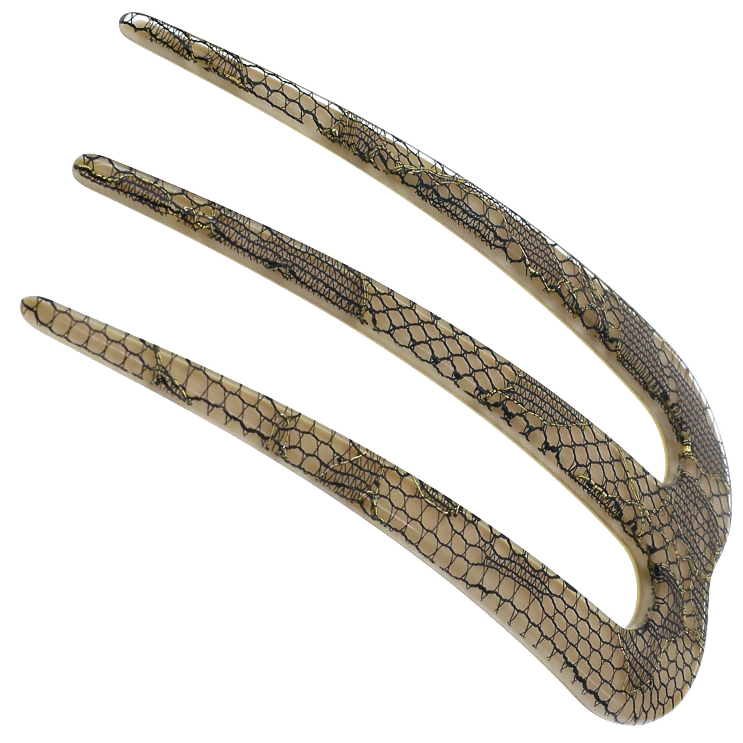 Camila Paris Beige 3 inch French hair stick cellulose acetate