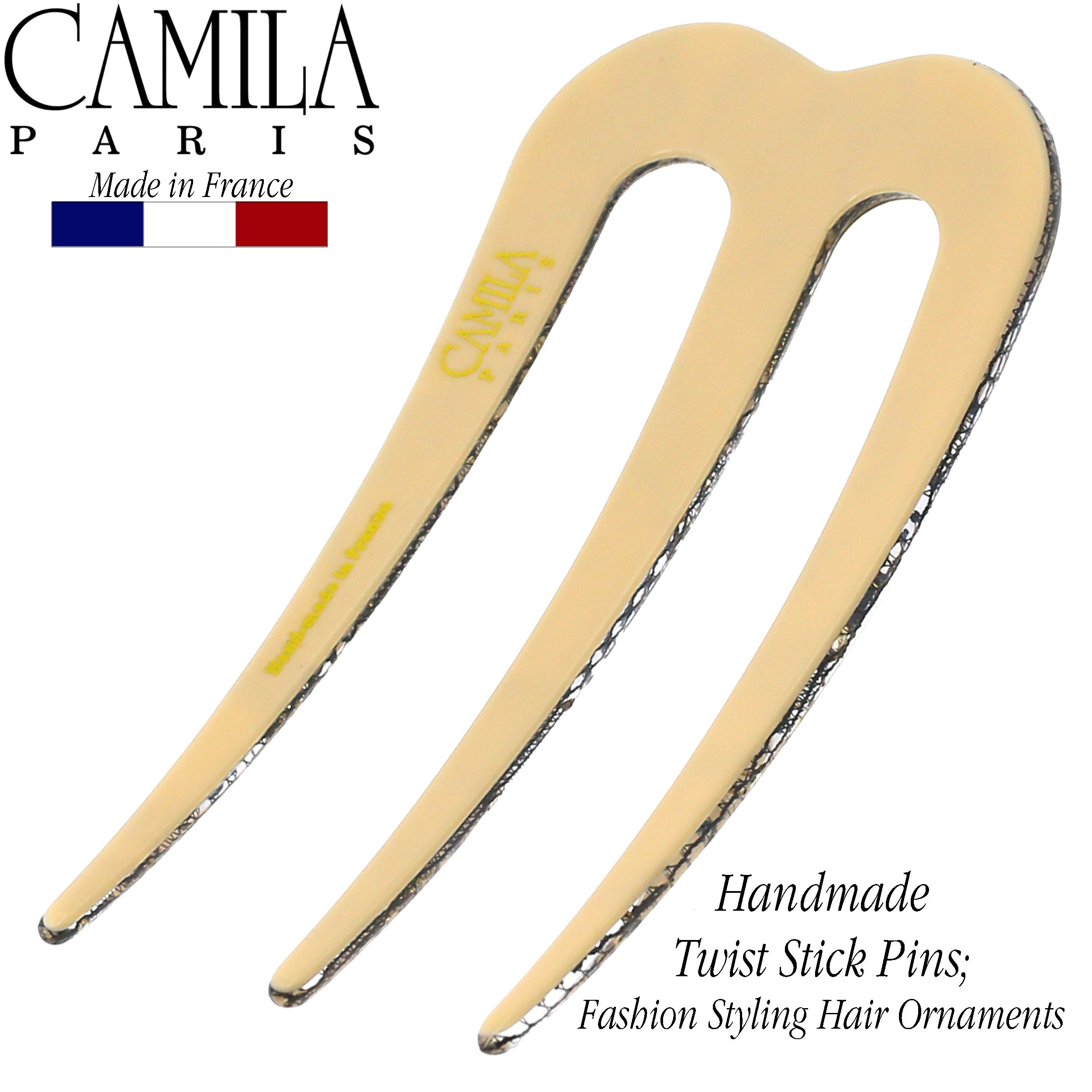 Camila Paris 3 inch French hair stick cellulose acetate