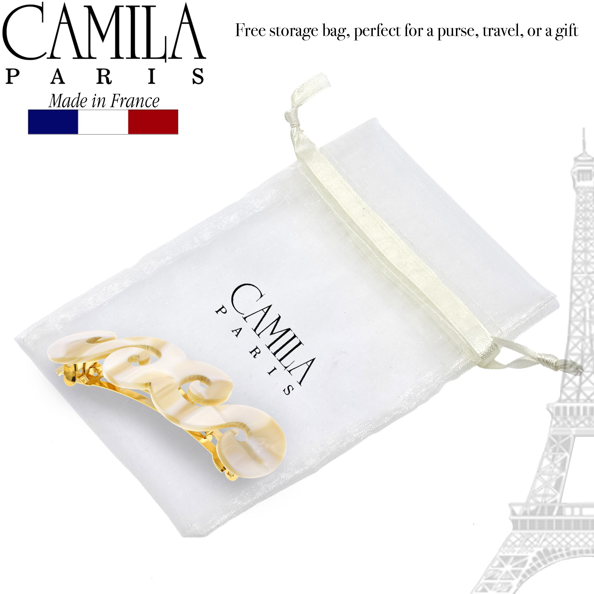 Camila Paris French barrette cellulose acetate handmade
