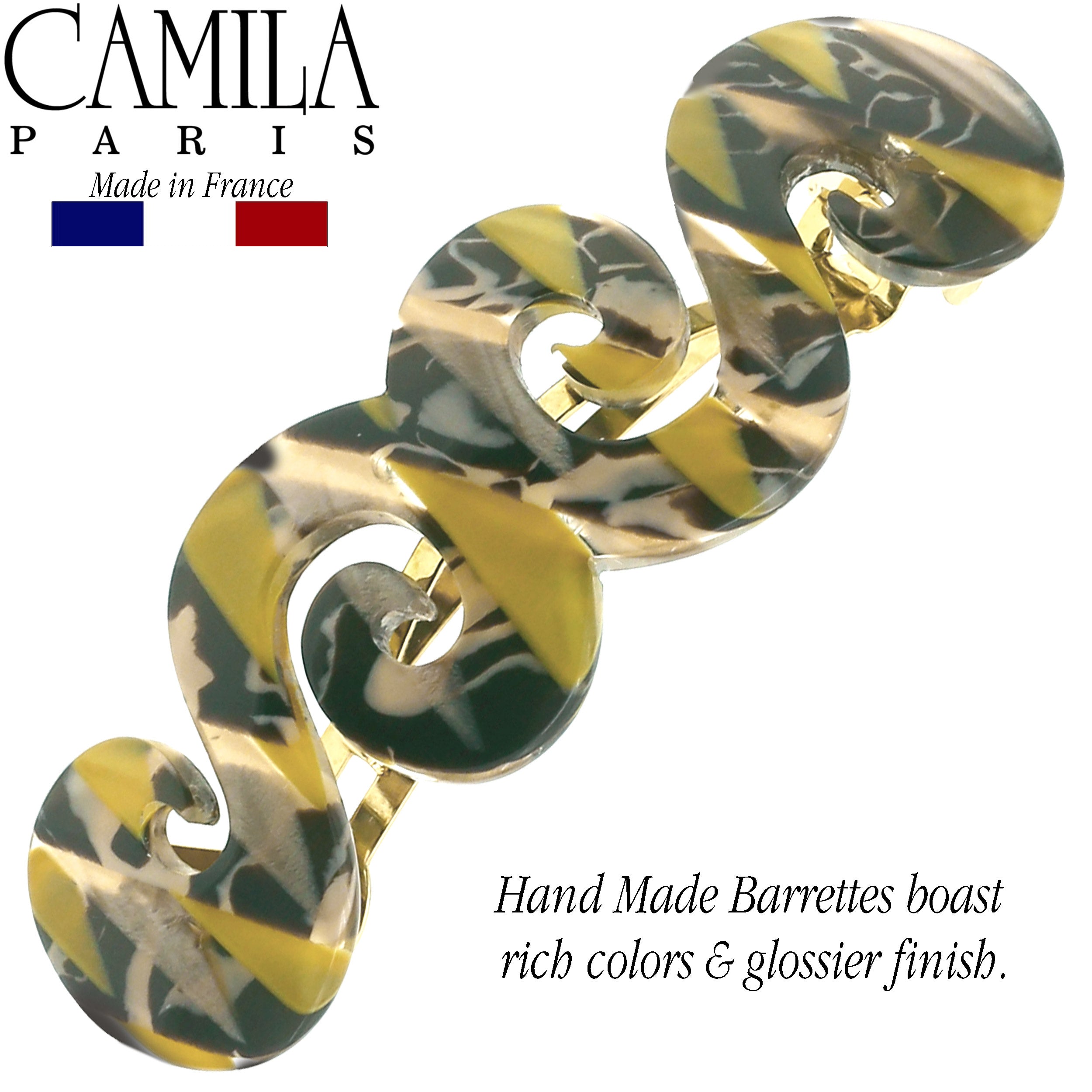 Camila Paris French barrette cellulose acetate handmade