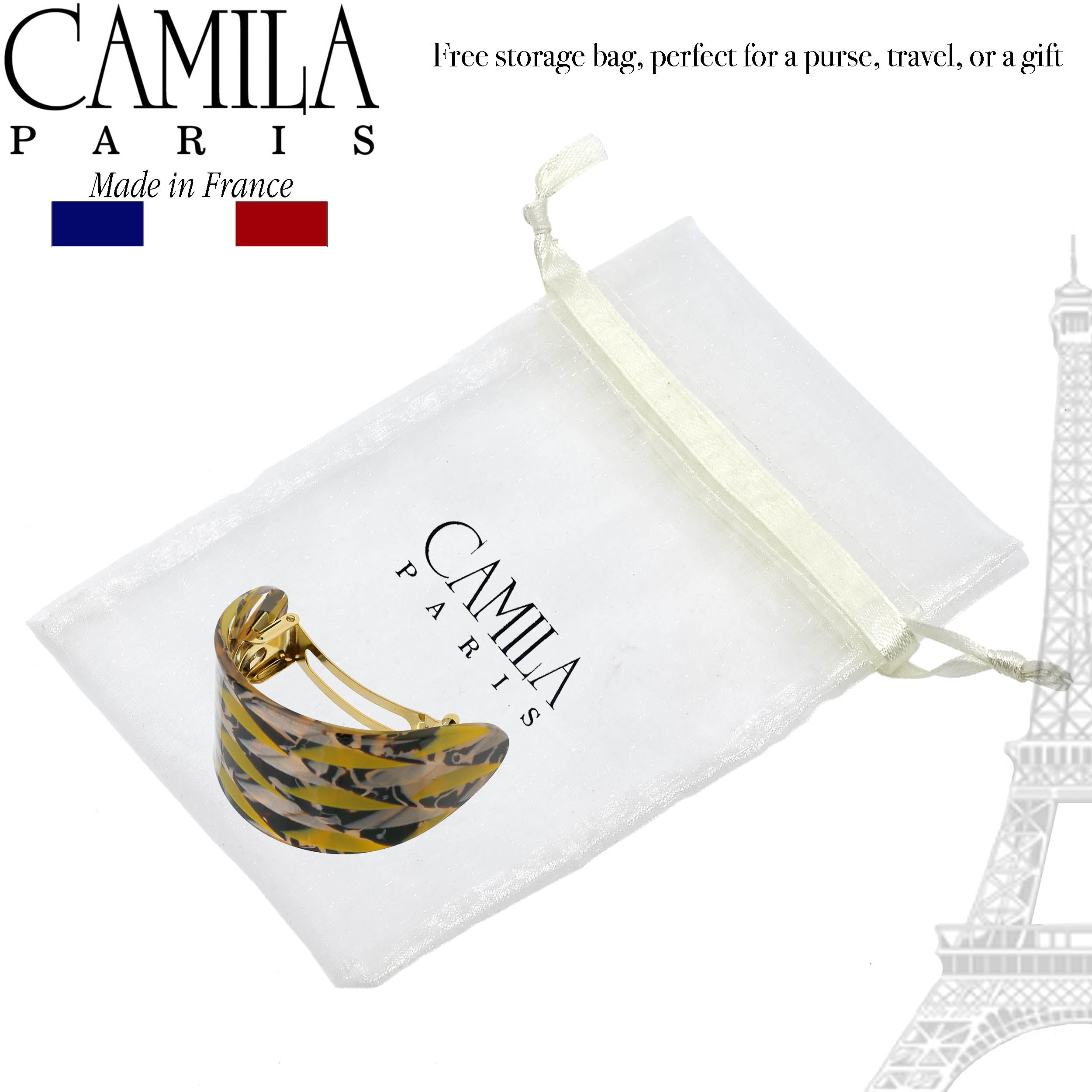 Camila Paris French barrette cellulose acetate