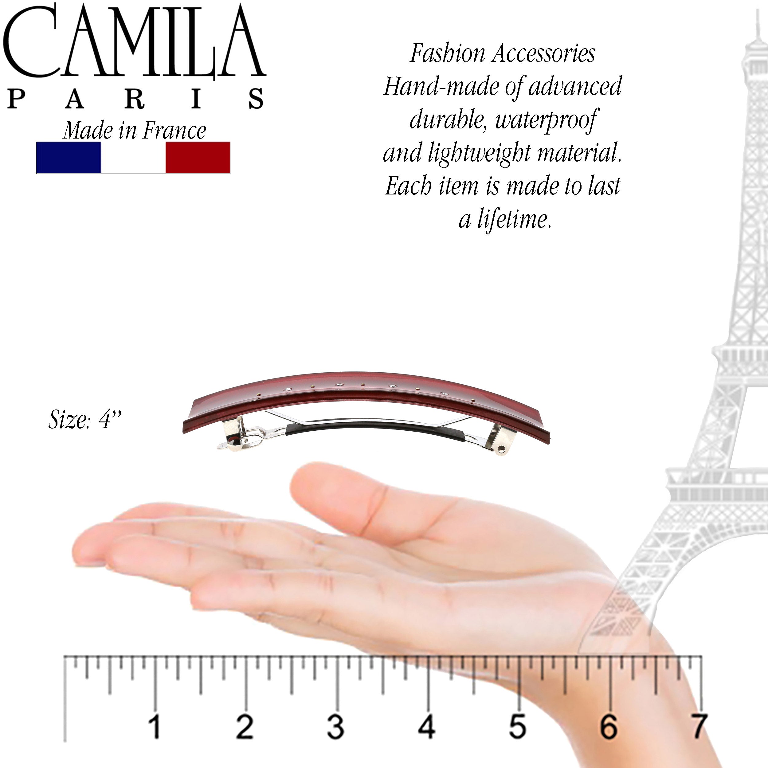 Camila Paris French barrette cellulose acetate