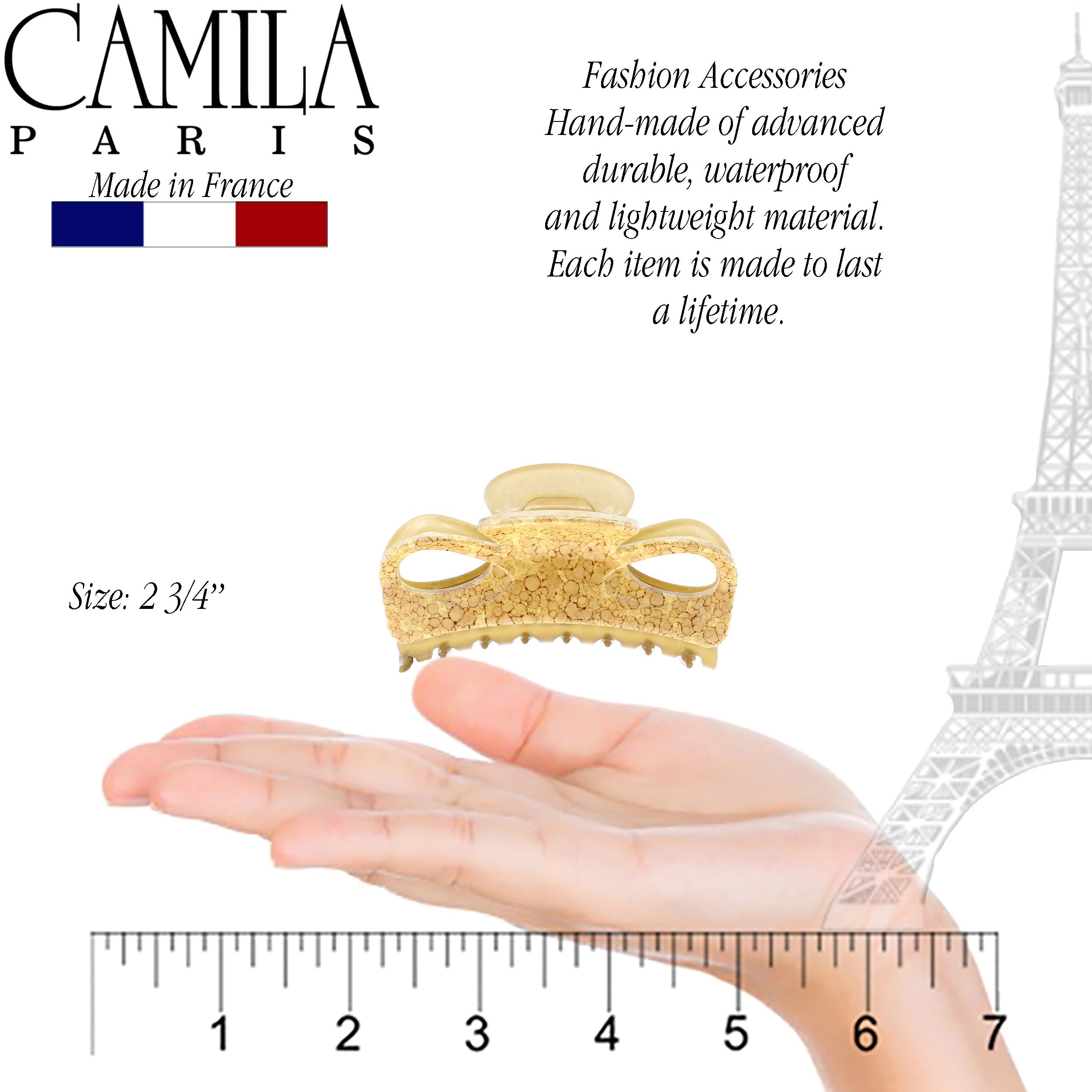 Camila Paris 2.75 Inch French hair clip cellulose acetate