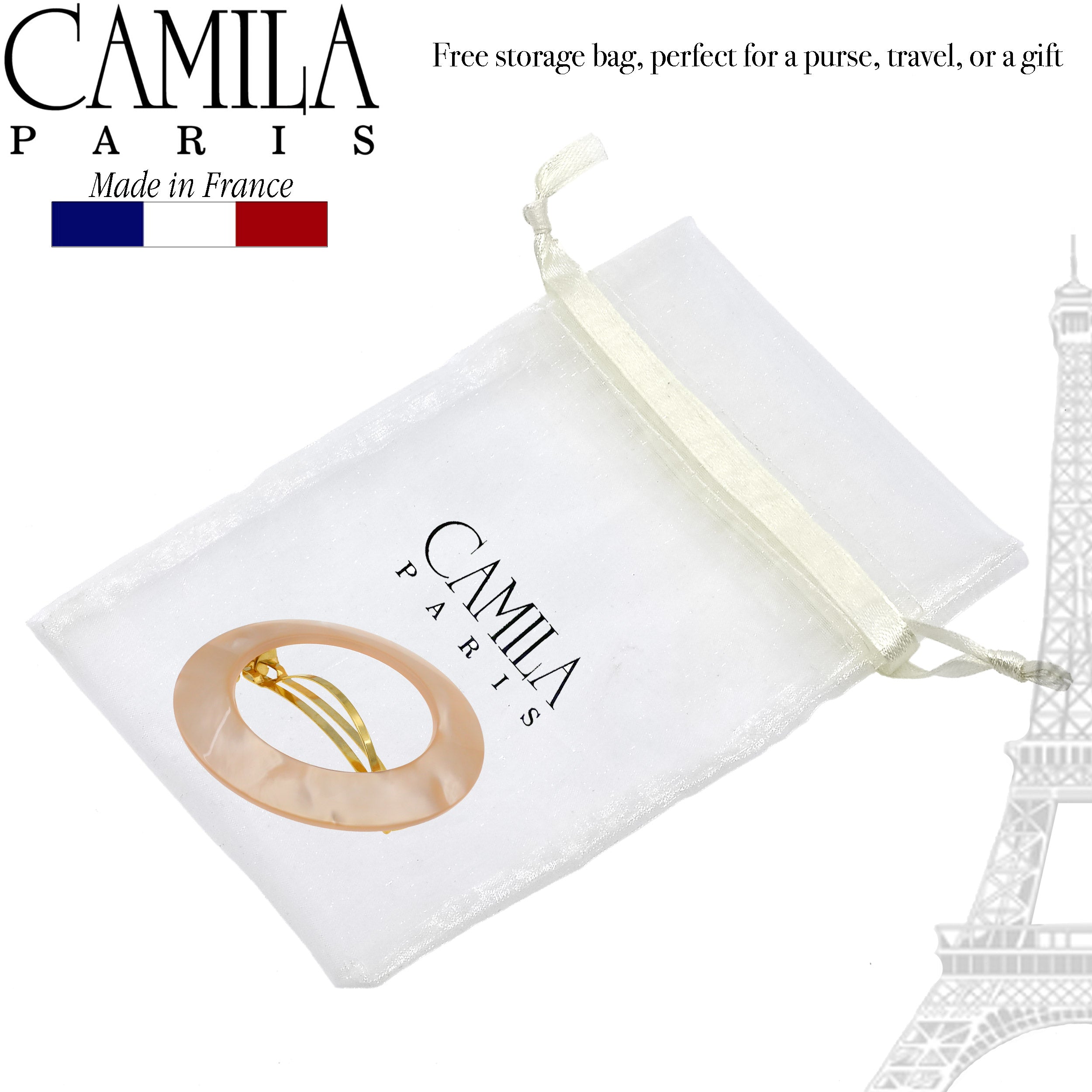 Camila Paris French barrette cellulose acetate handmade